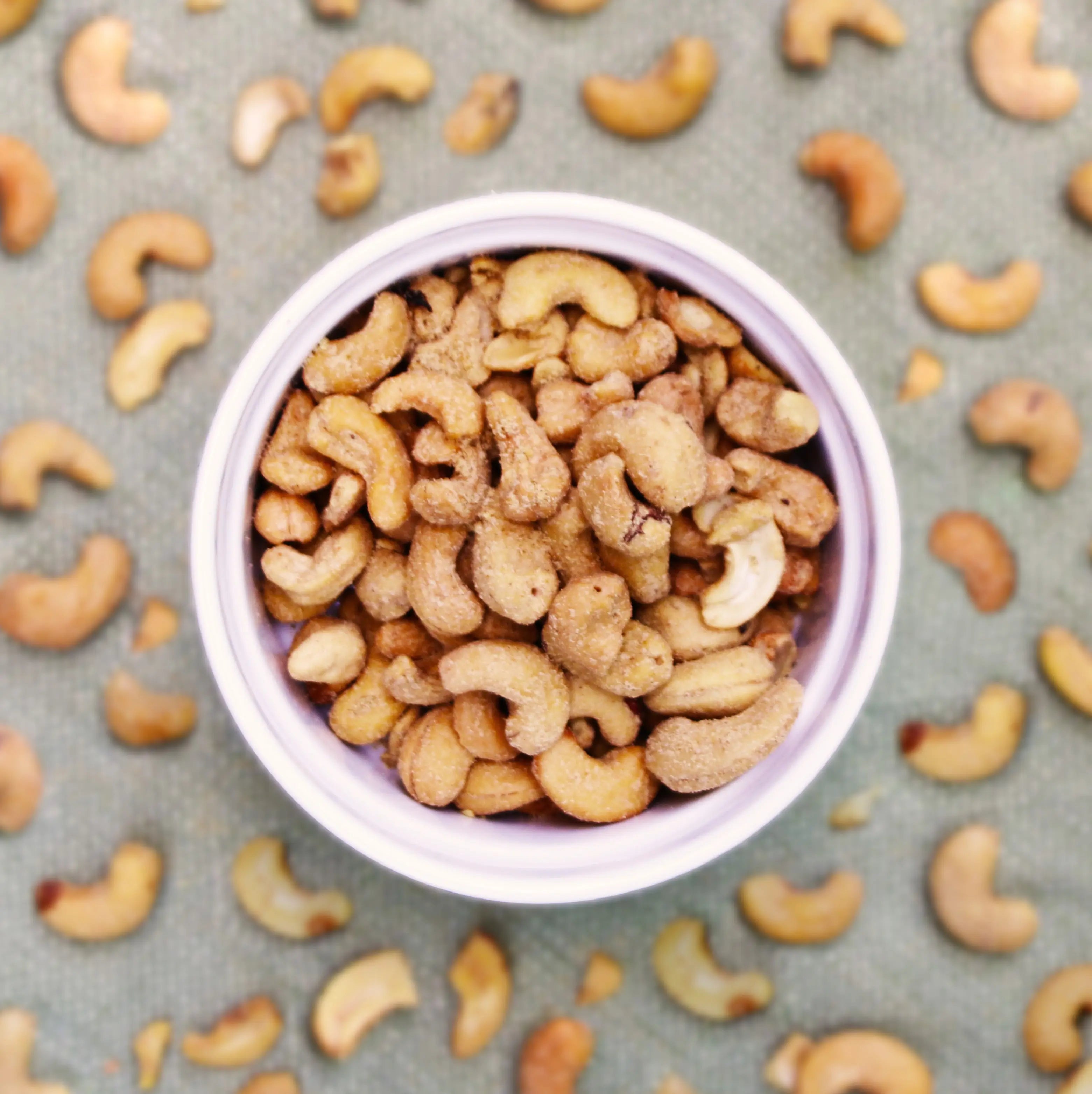 Thai Curry Cashews displayed in bowl