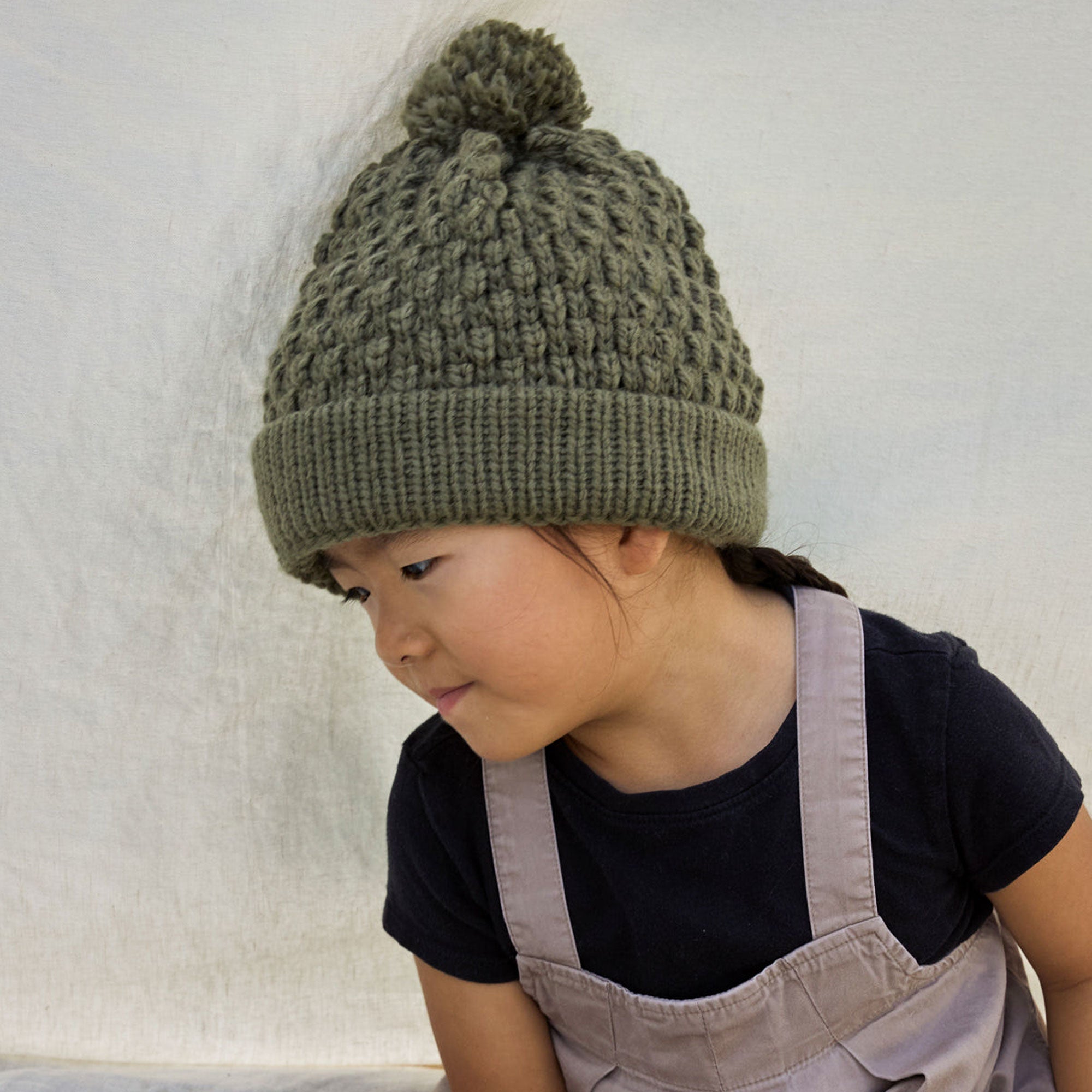 Abby Beanie - an Adorable Handknit Pom Beanie