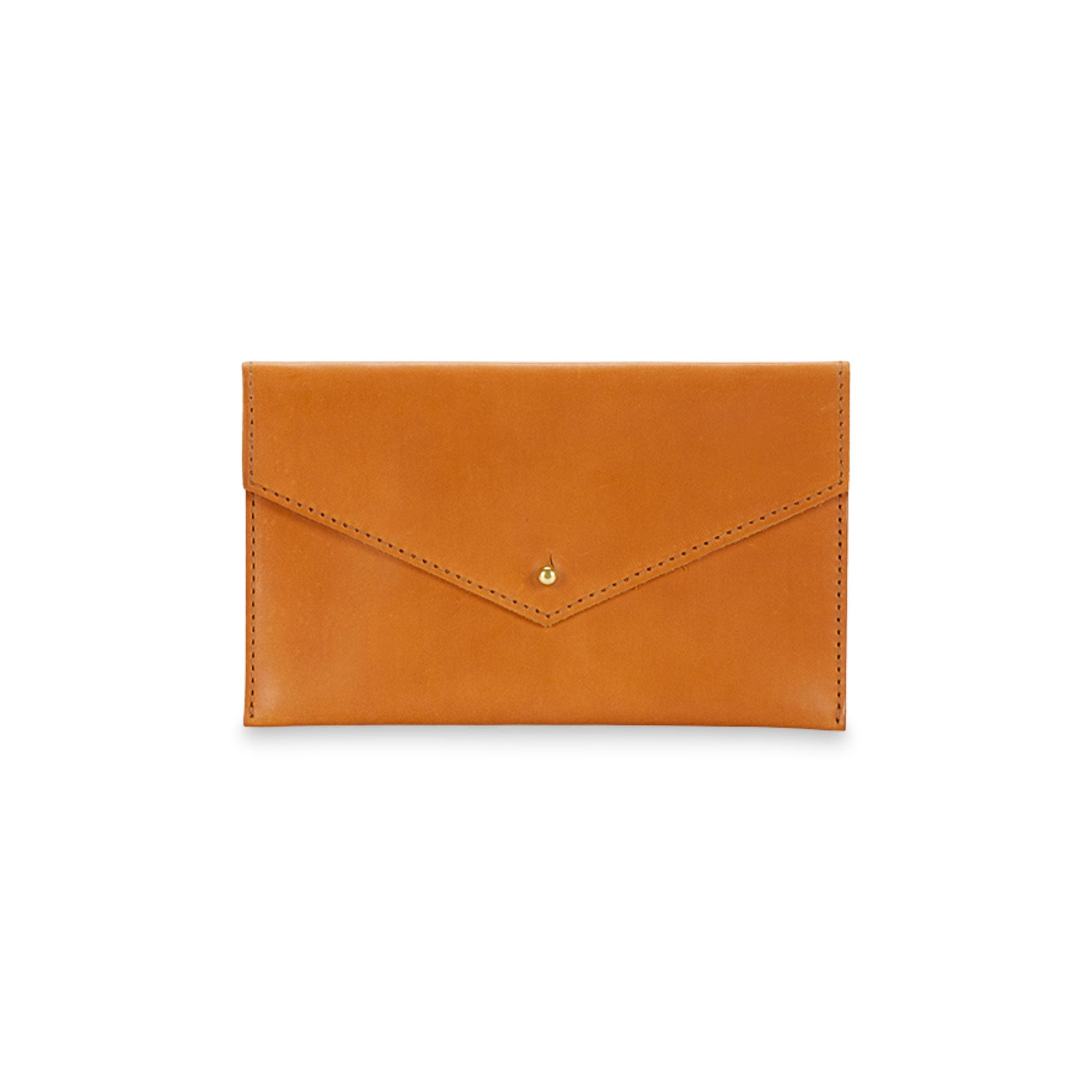 Abeba Leather Envelope in Rust Brown