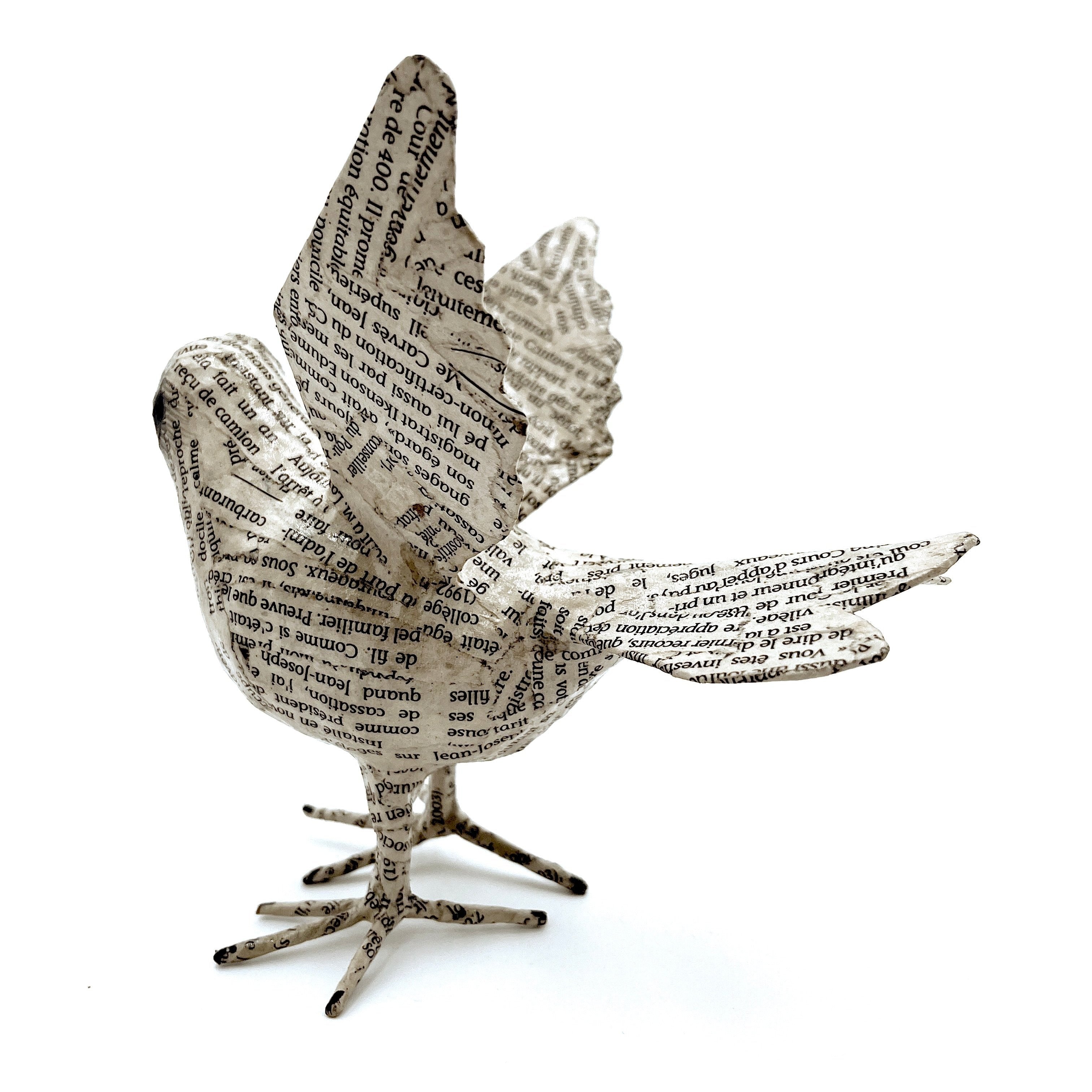 Jounal Paper Mache Birds (Set of 2)