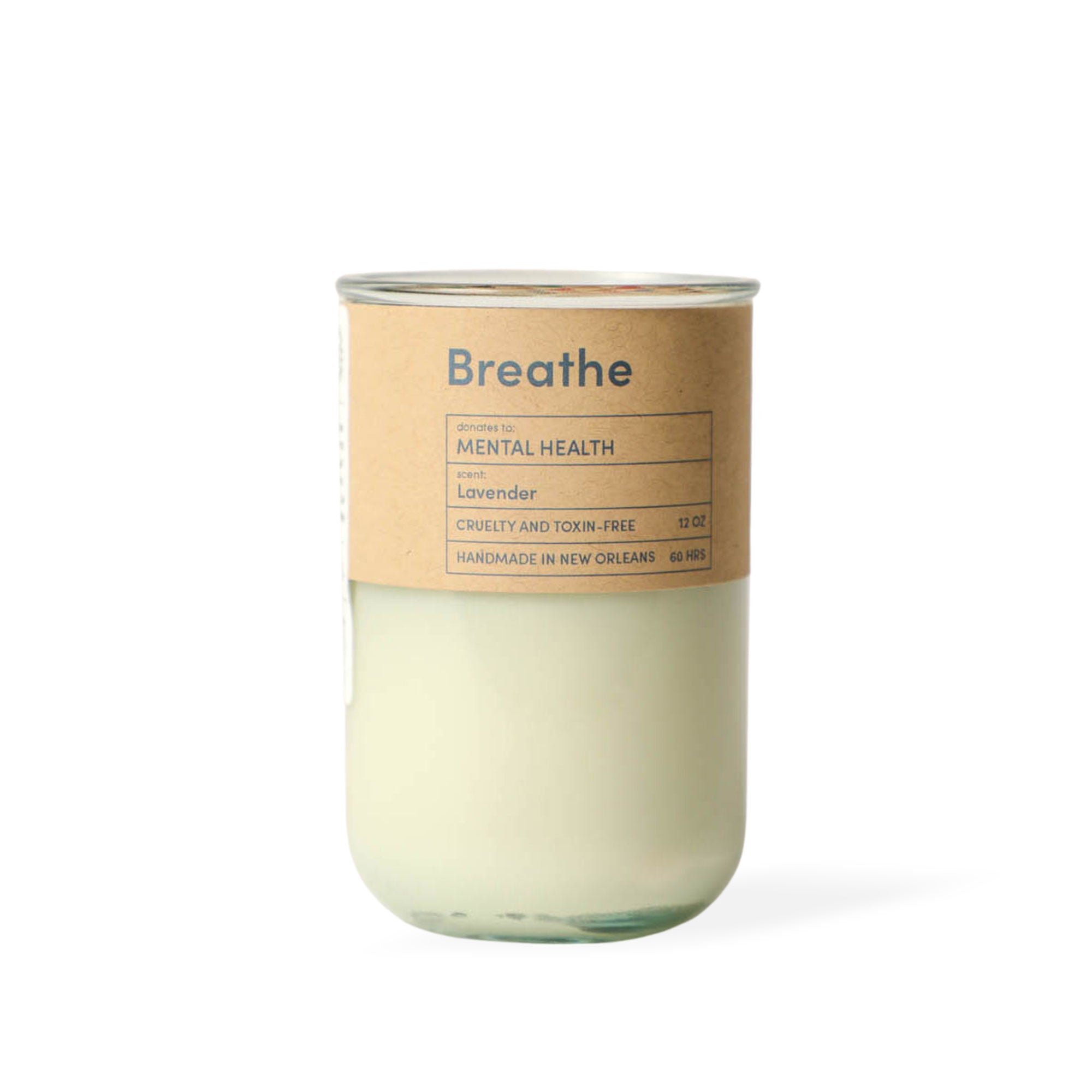 Breathe Candle - Lavender scented candle that soothes while raising funds for Mental Health.