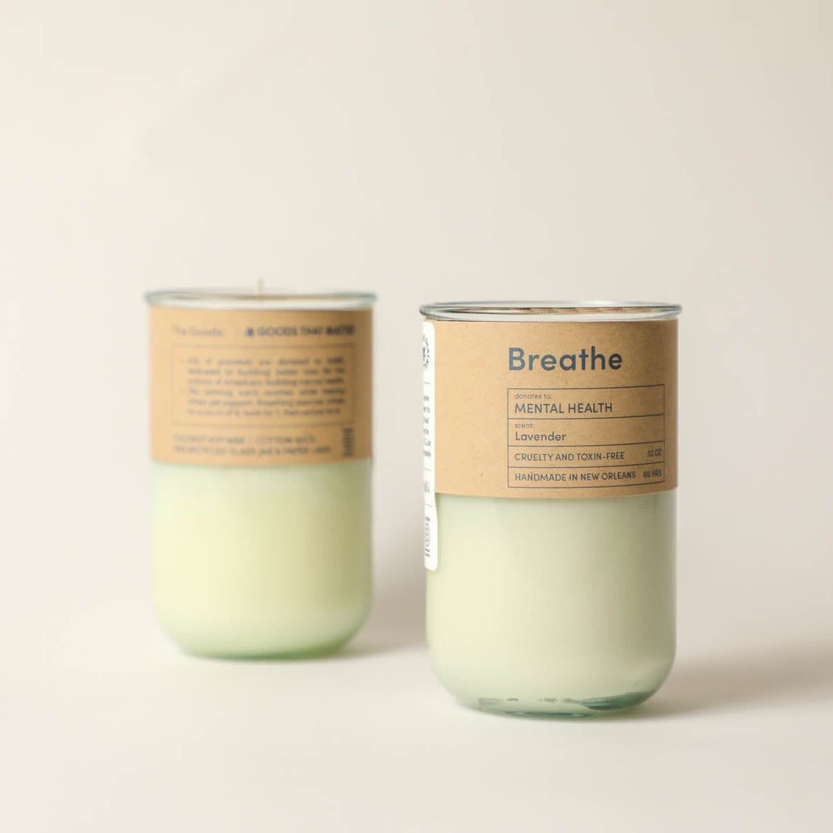 Breathe Candle - Lavender scented candle that soothes while raising funds for Mental Health.