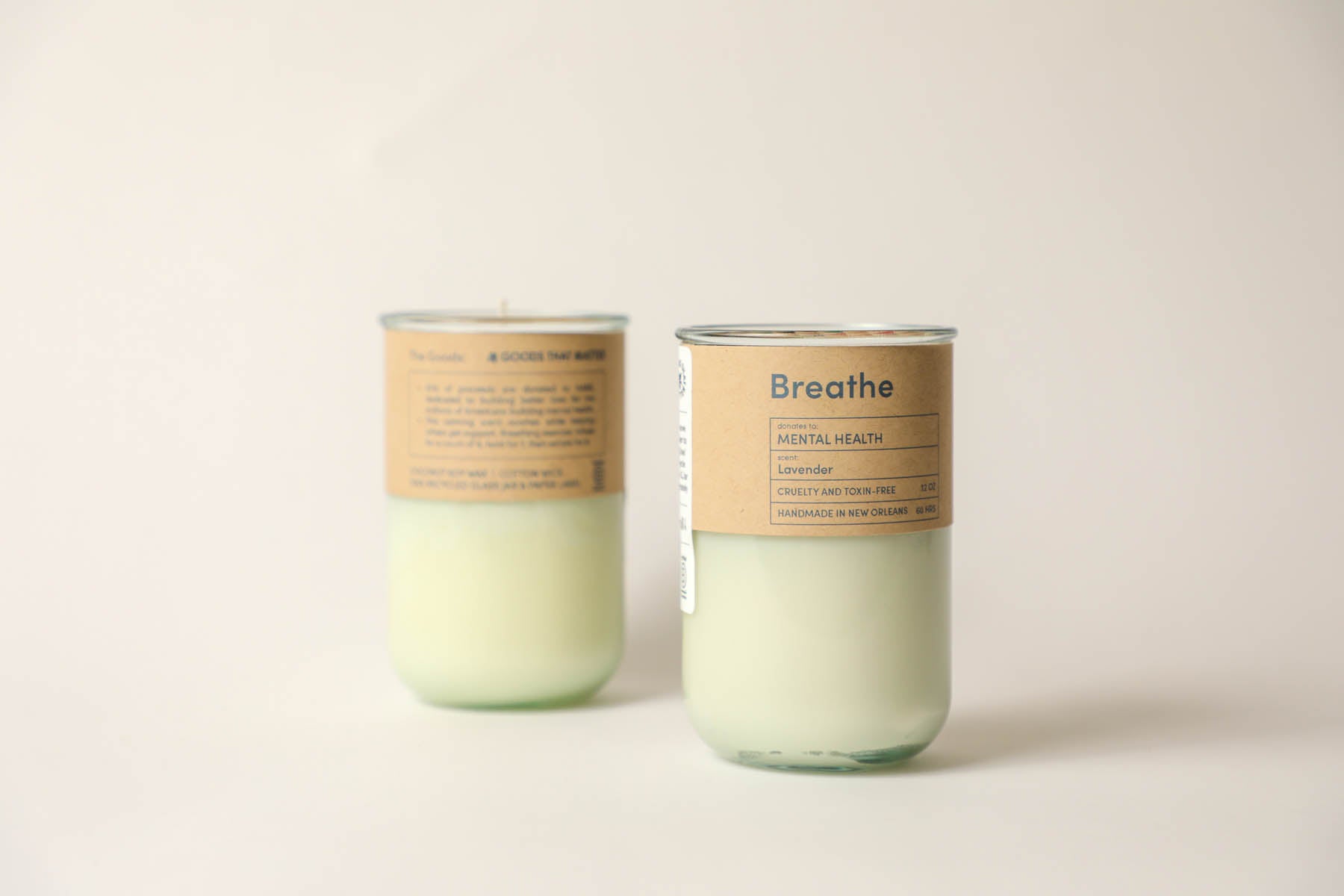 Breathe Candle - Lavender scented candle that soothes while raising funds for Mental Health.