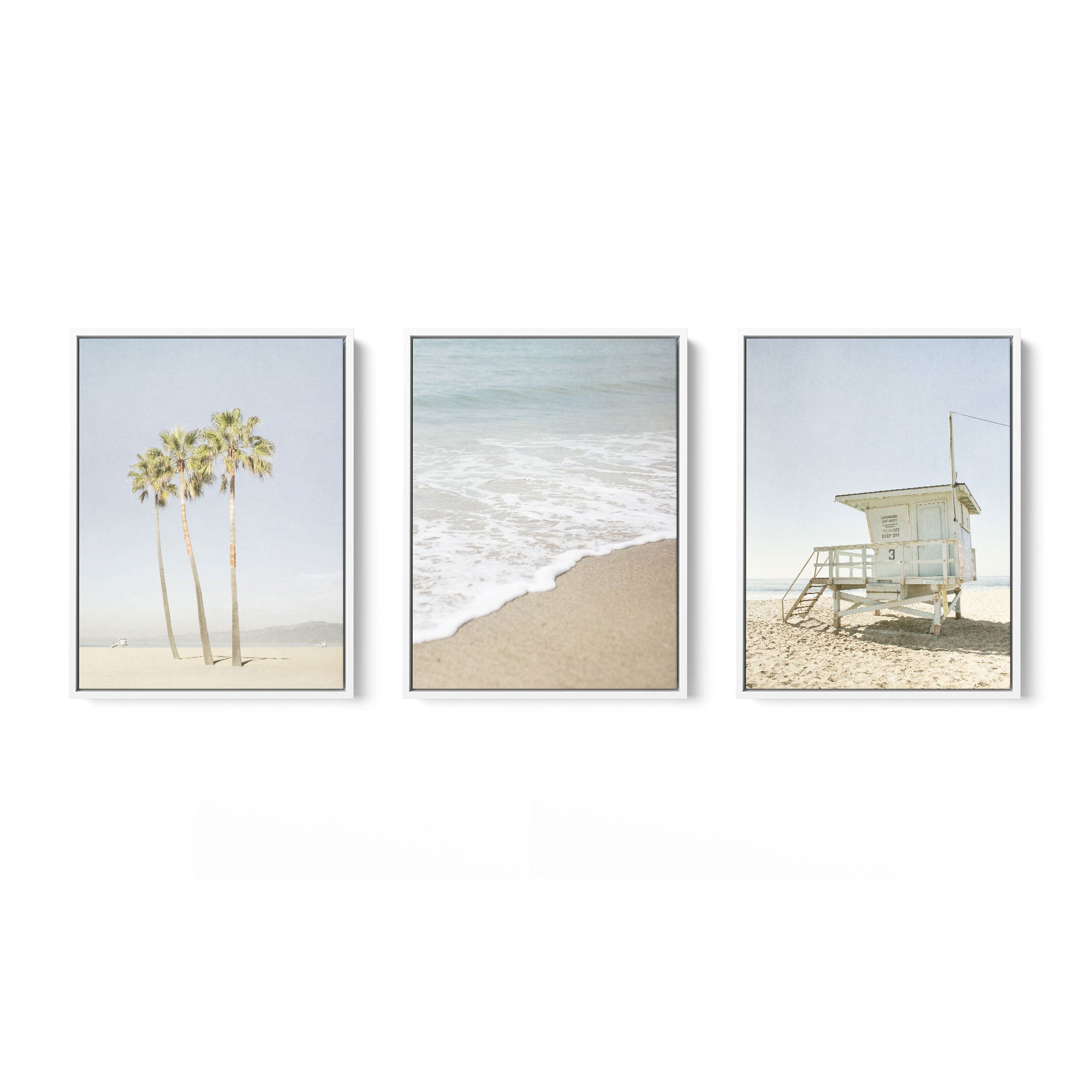 Set of 3 Framed Canvas 24x30 Inches (Multiple Print Choices)