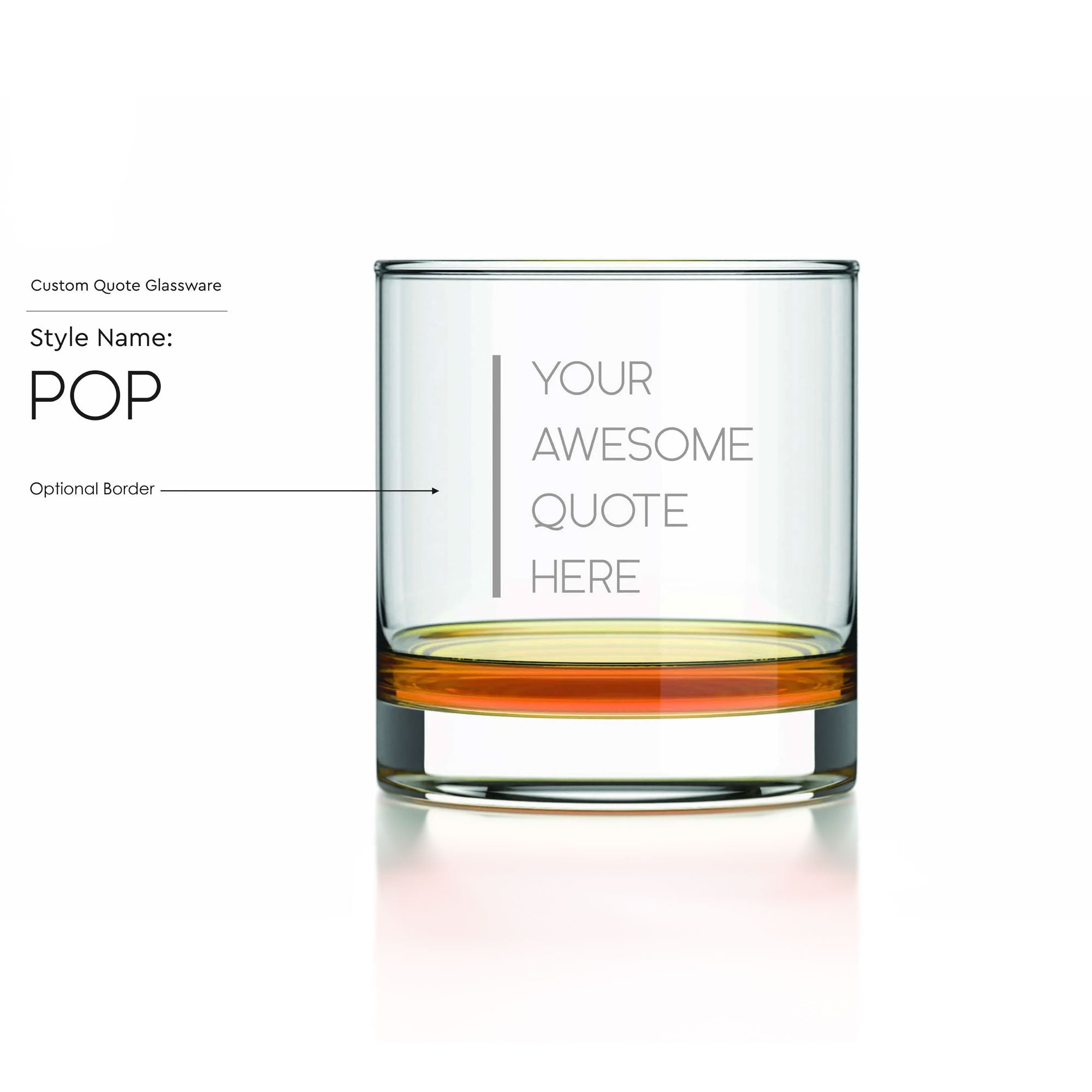 Custom Quote Rocks Glasses- Set of 2