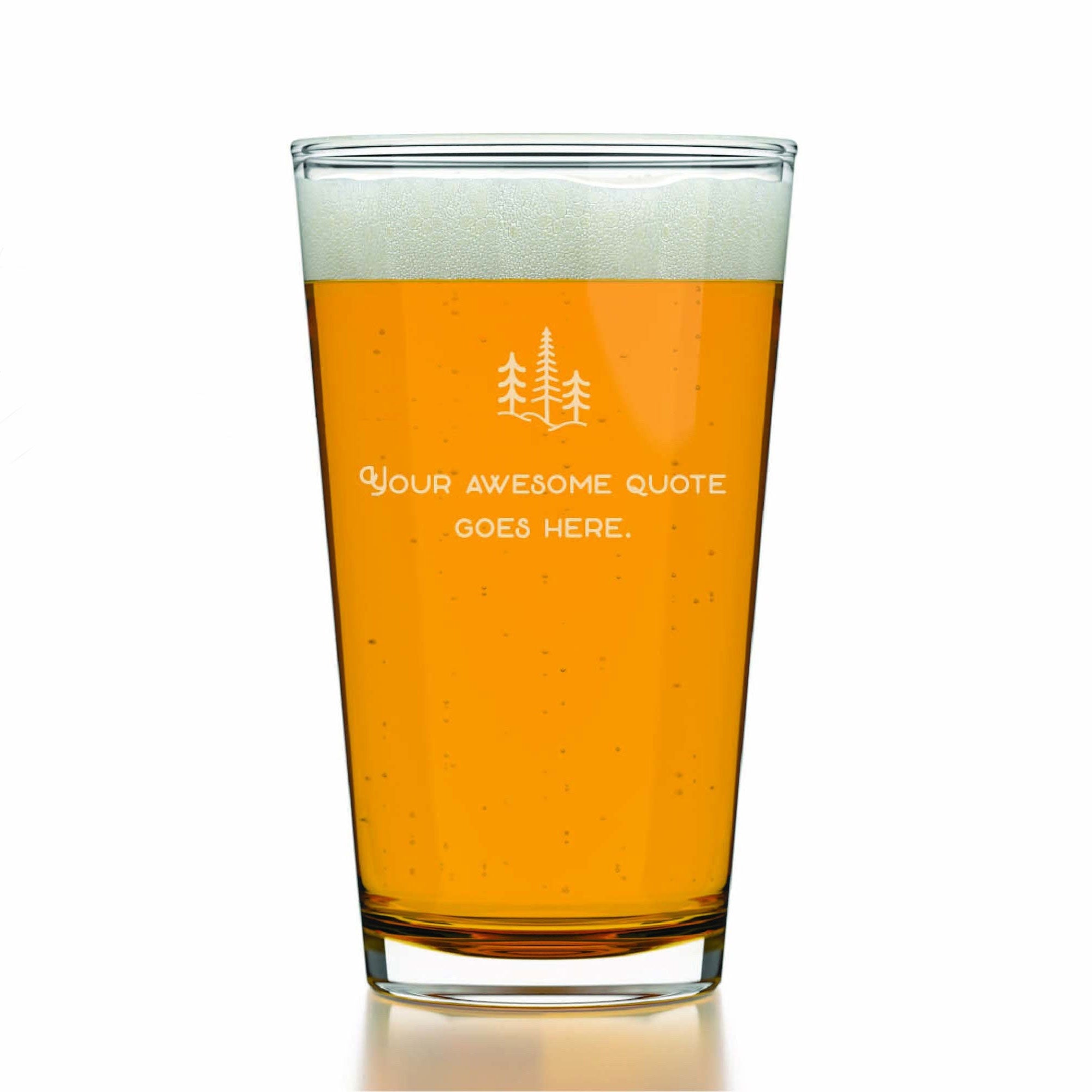 Custom Quote Pint Glasses - Set of 2