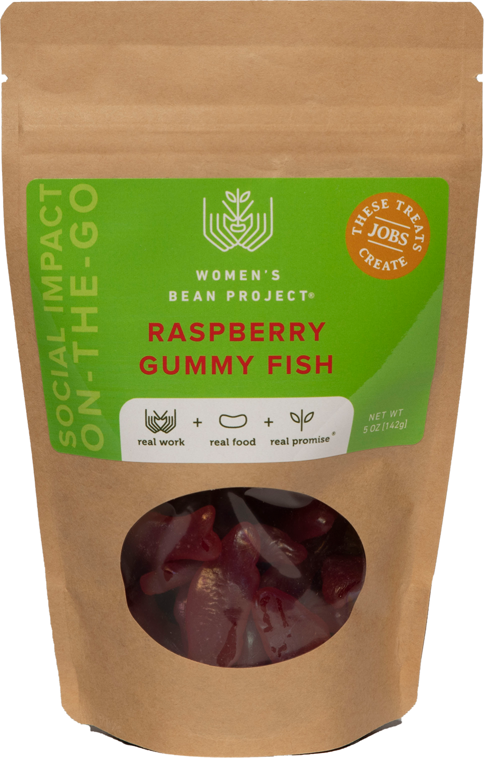 Individual package of gummy fish