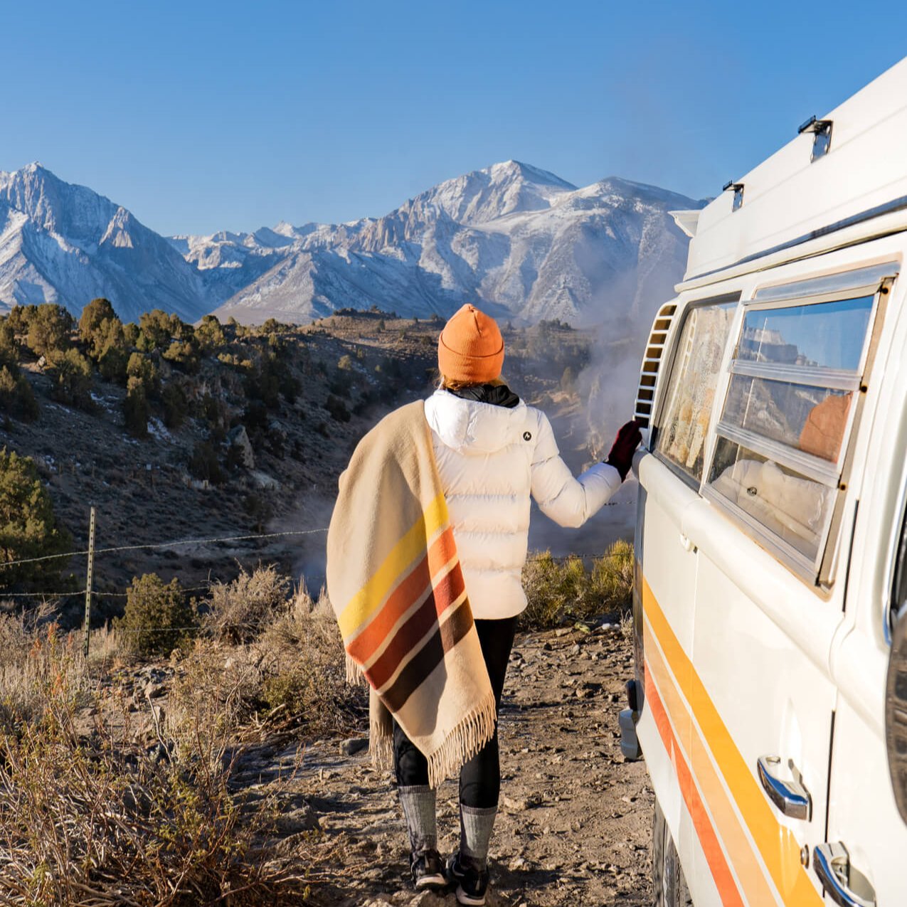 Camp Desert Blanket | Nostalgic, Cozy, Comfortable Blanket for Camping