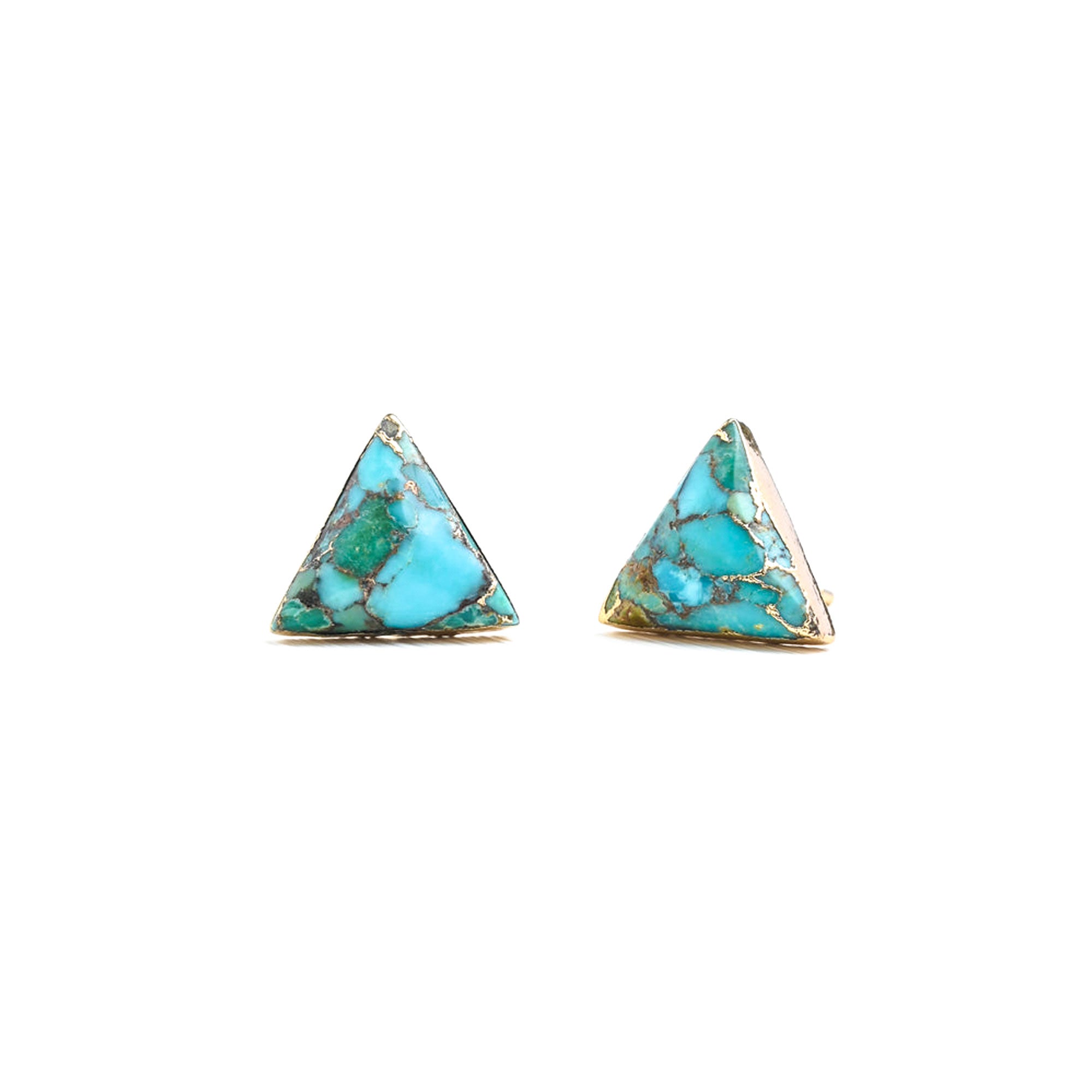 Ellie Triangle Turquoise Studs - Earrings with an Impact