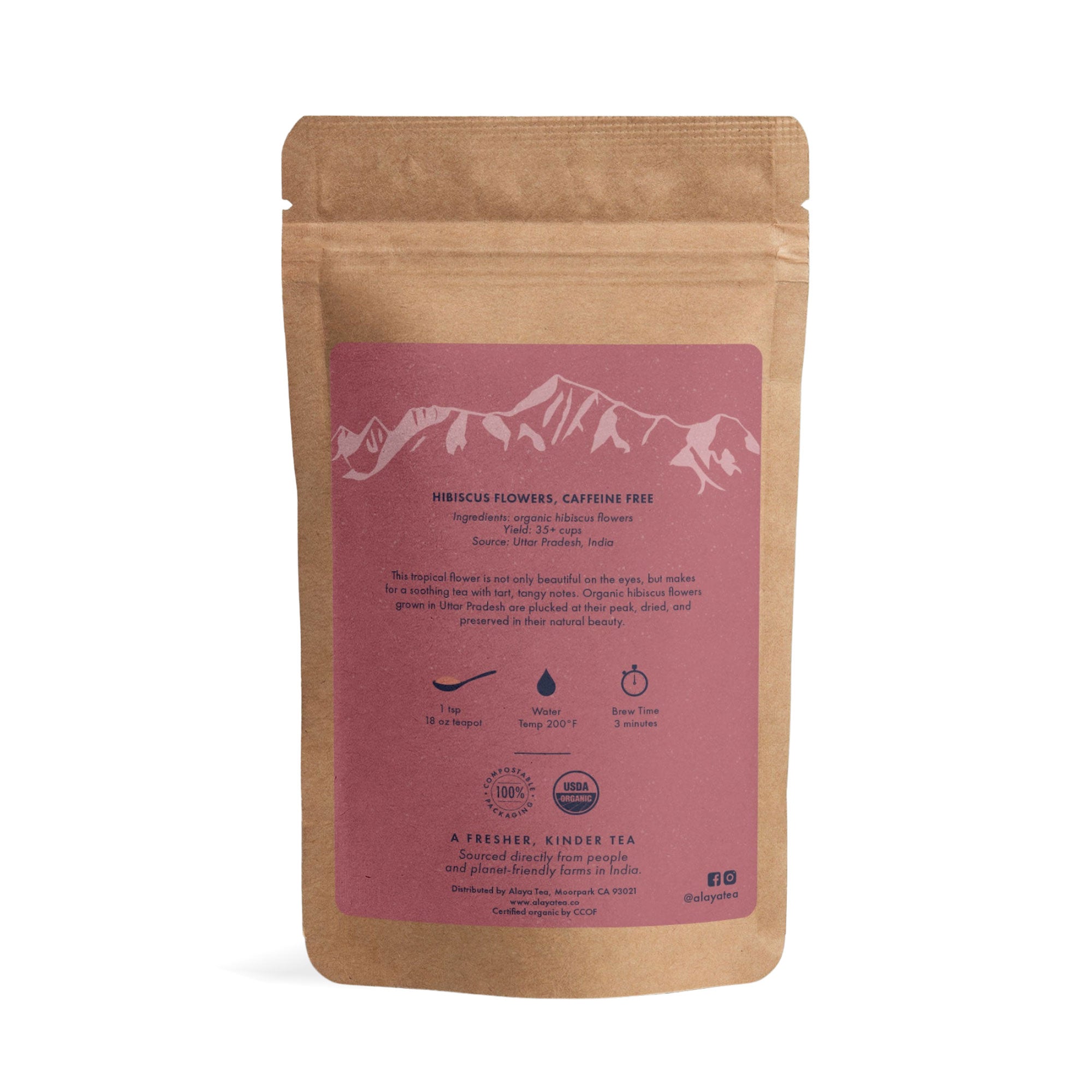 Hibiscus Flowers Tea - Loose Leaf Organic Certified Hibiscus Flowers