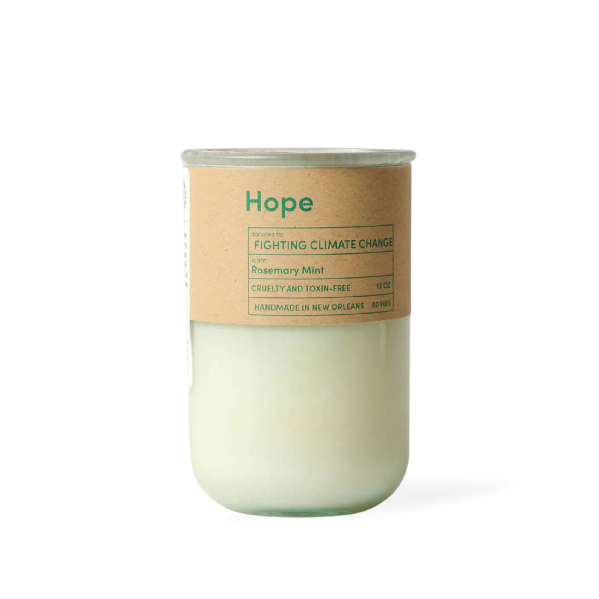 Hope Candle - a soothing Rosemary Mint scented candle