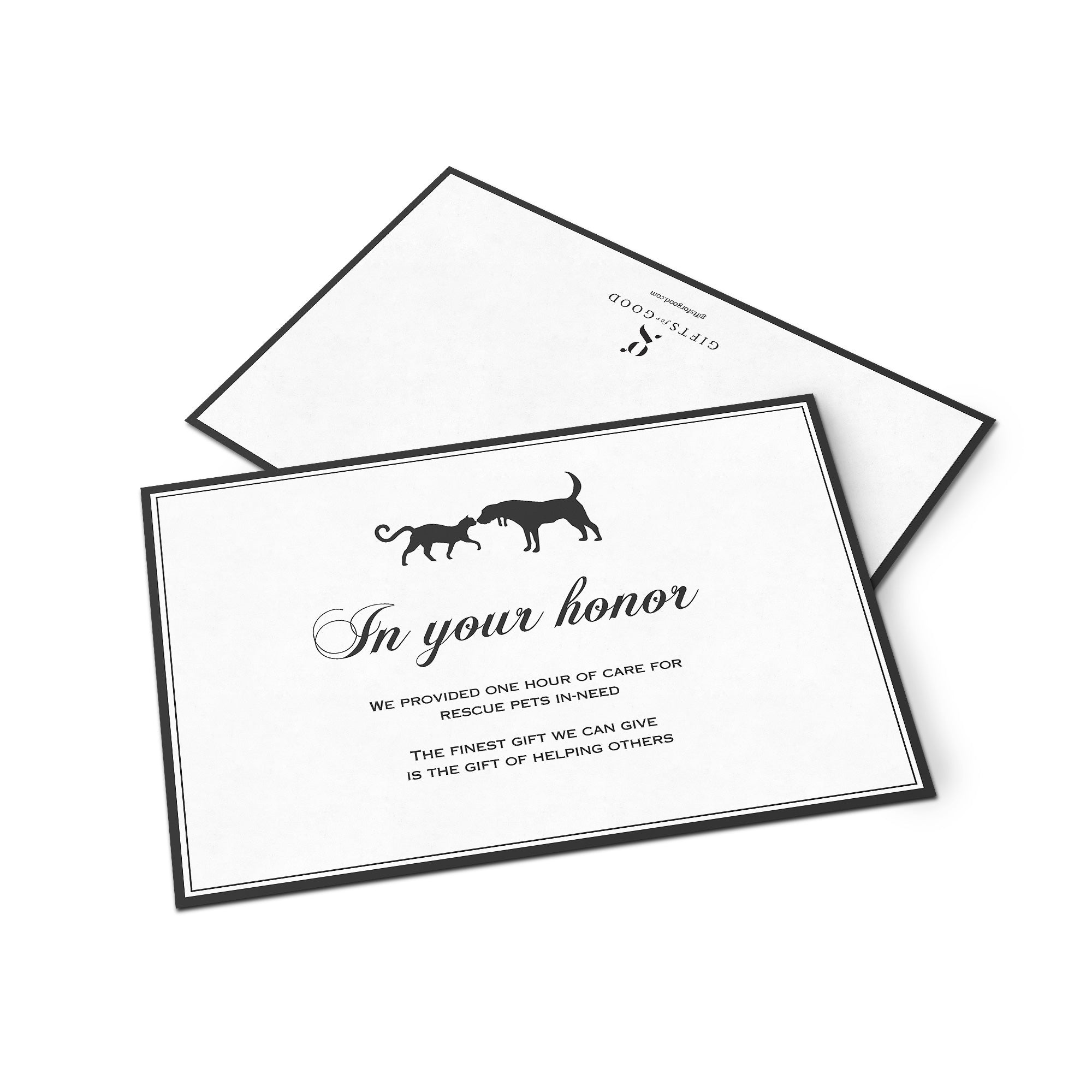 Care For A Rescue Pet Honor Card