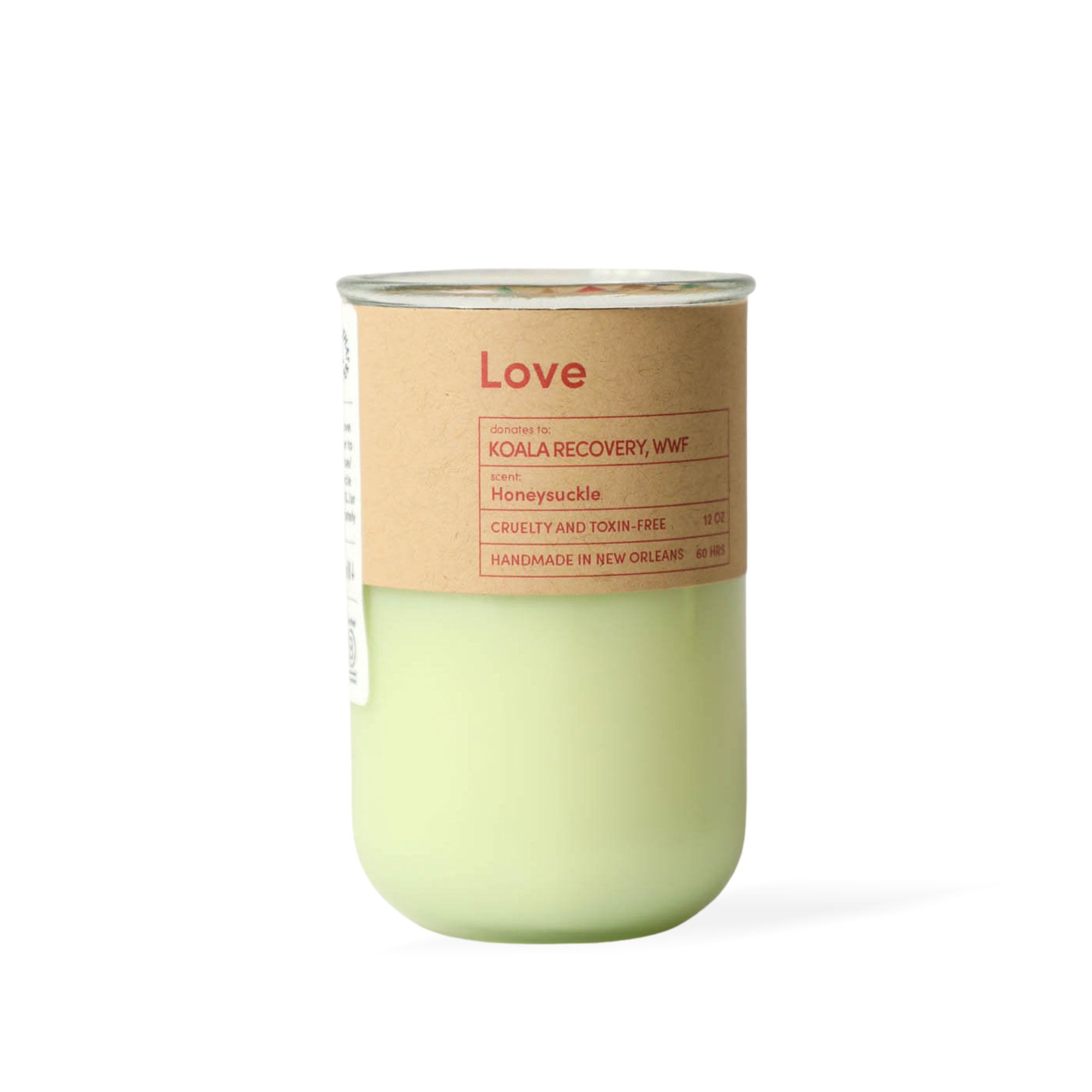 Love Candle - a light, spring-y Honeysuckle Scented candle