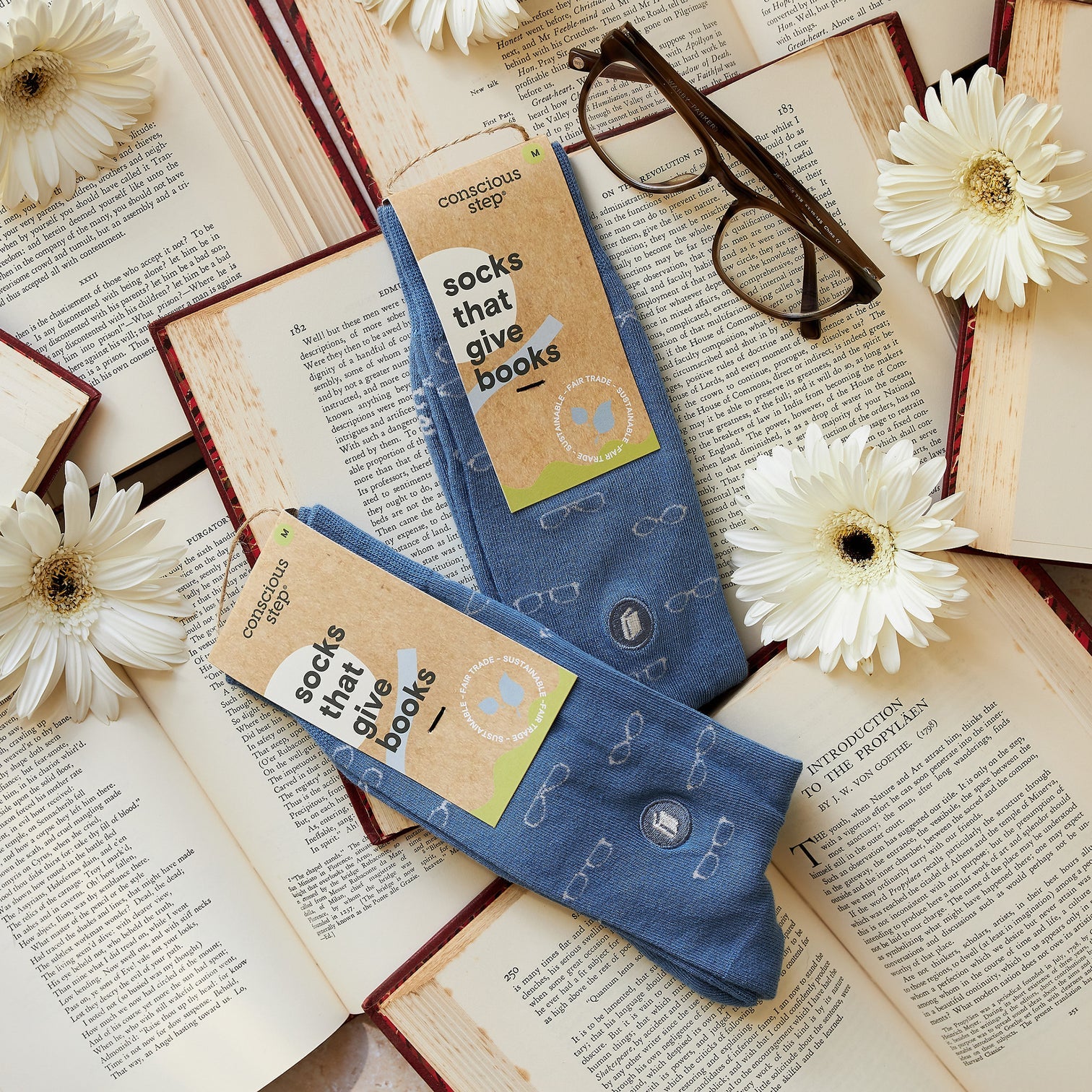 Socks that Give Books (Select from 2 Designs)