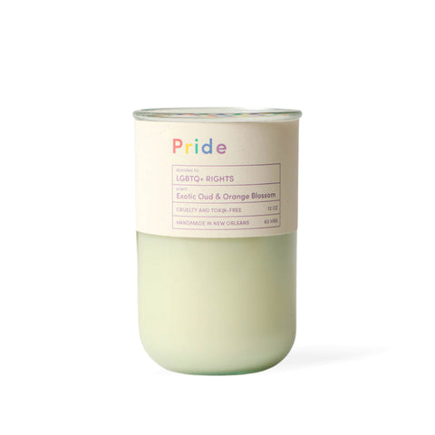 Pride Candle - an alluring, woodsy, citrus scent