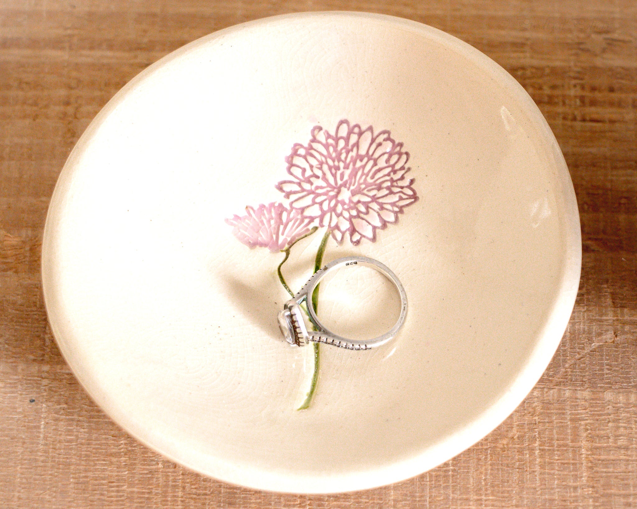 Birth Flower Ring Dish