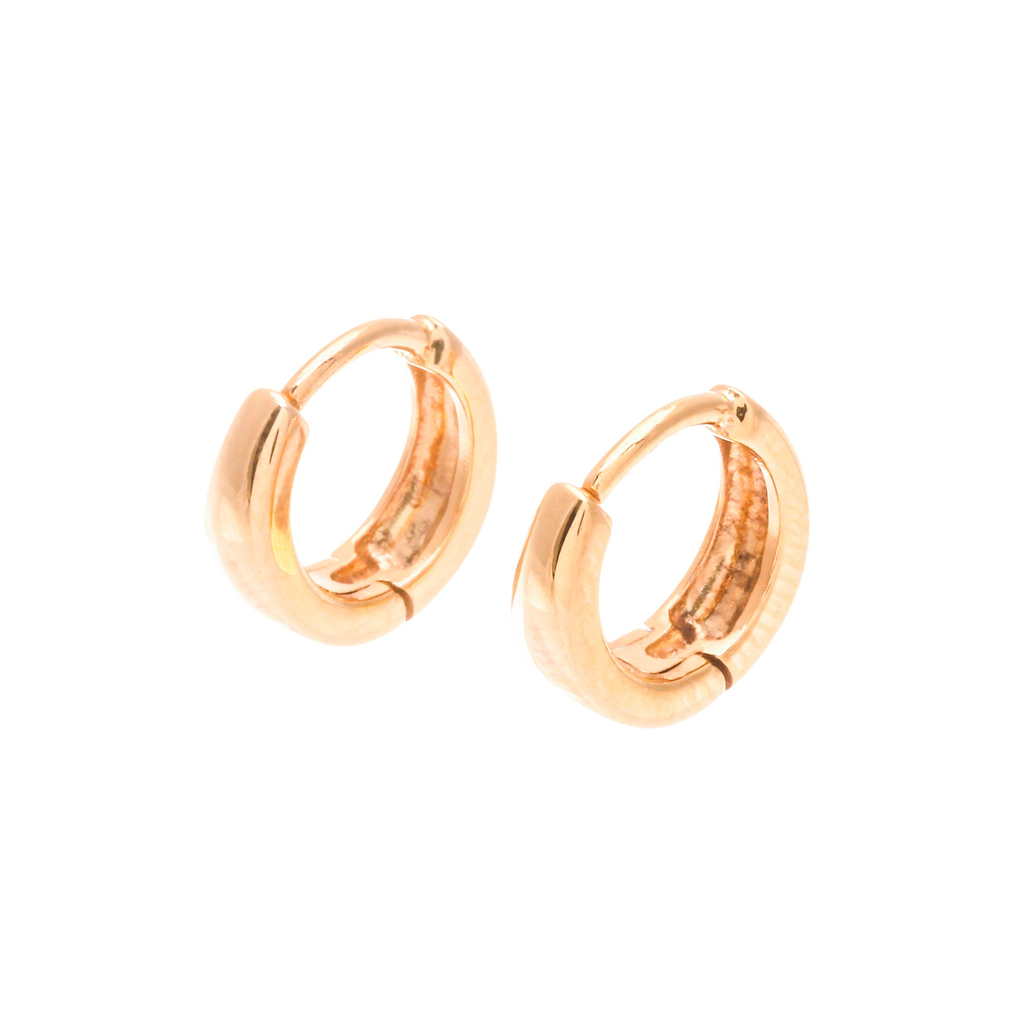 Loops of Wealth - a Thai 14k Gold Sturdy Hoop Earrings