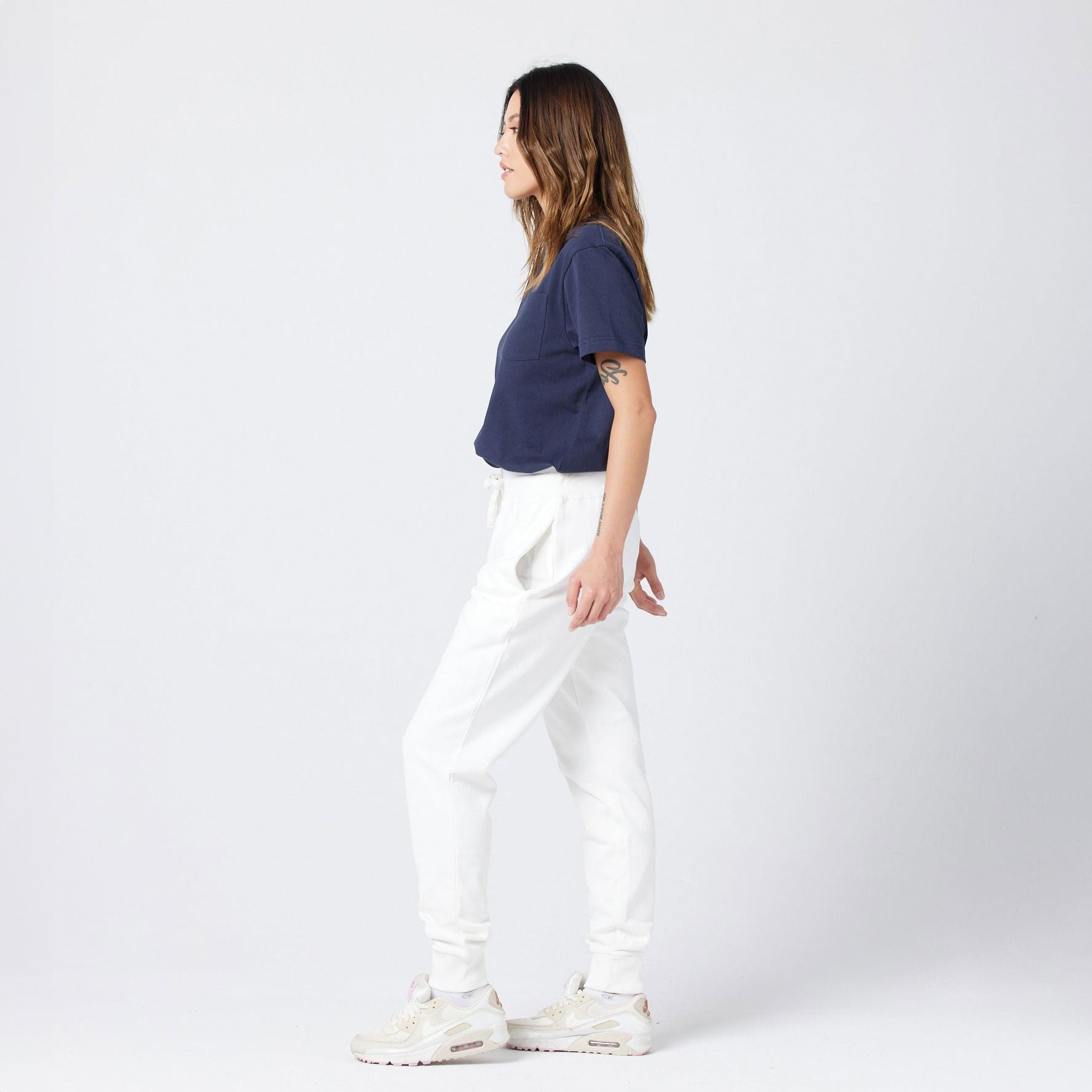 White Unisex Sweatpants - Eco-friendly choice and a comfortable fit for all