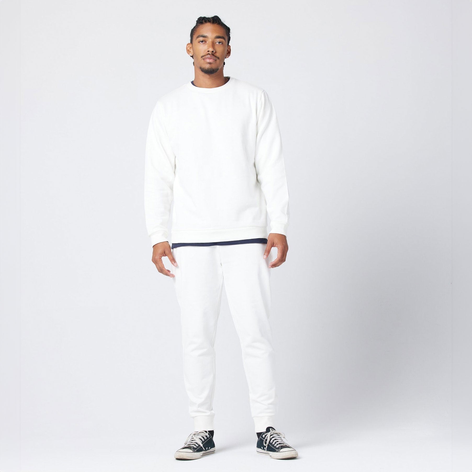 White Unisex Sweatpants - Eco-friendly choice and a comfortable fit for all