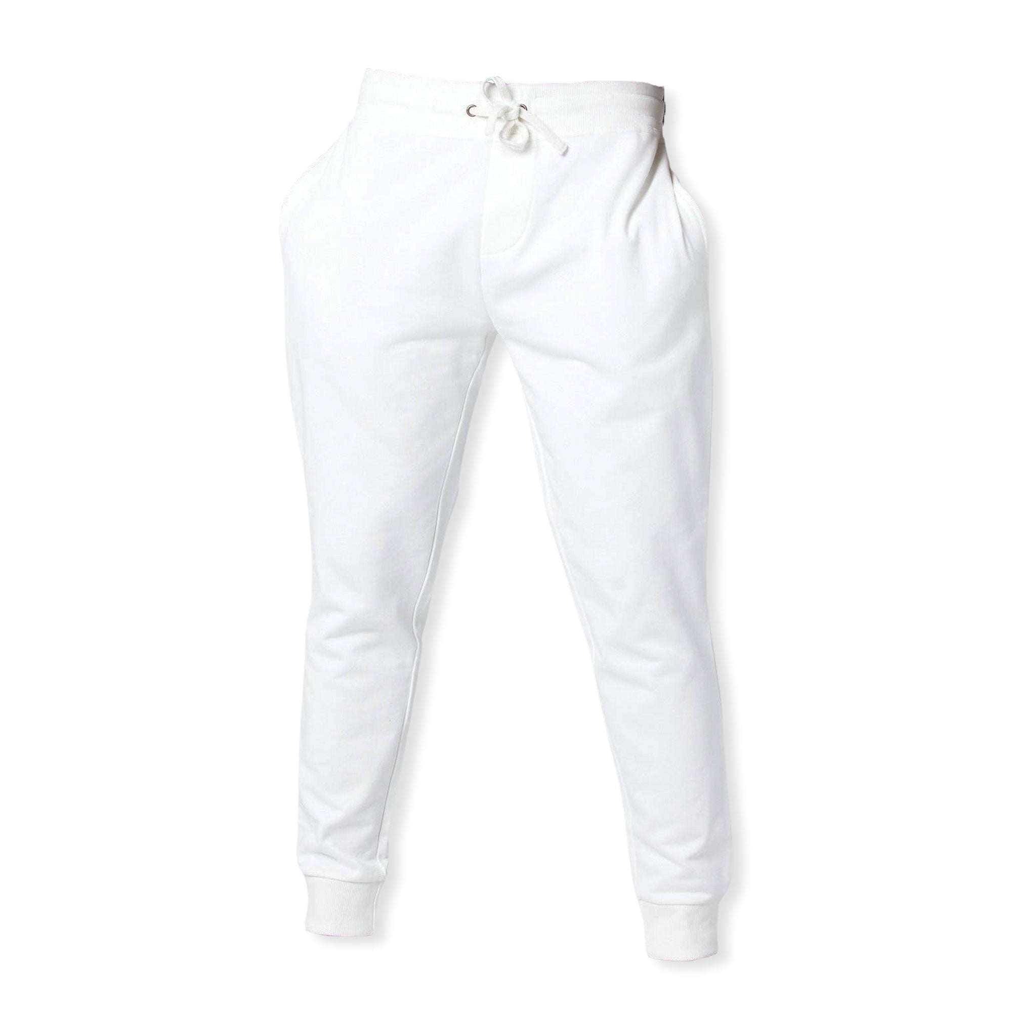 White Unisex Sweatpants - Eco-friendly choice and a comfortable fit for all