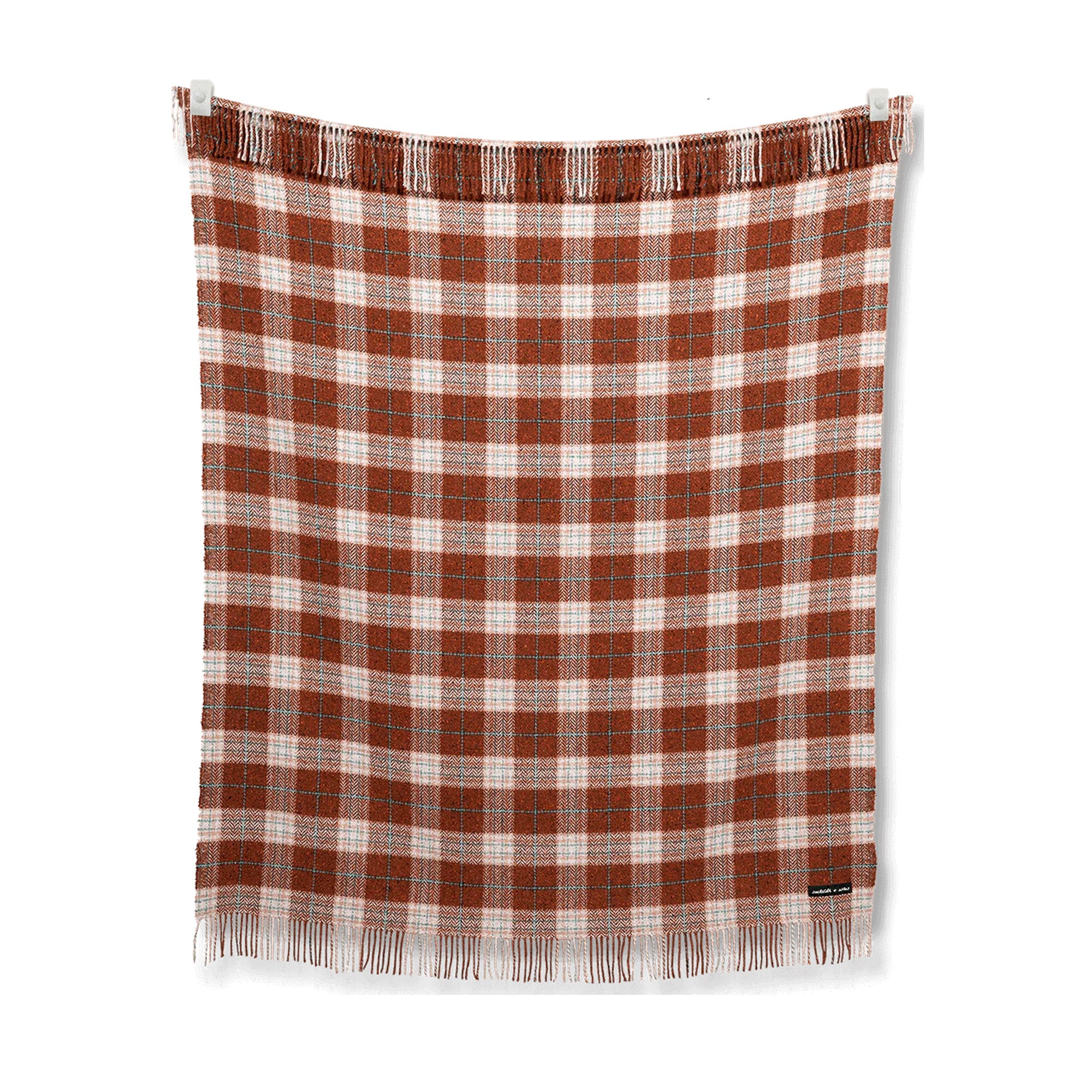 Rust | Vintage Plaid Blanket - Nostalgic Camping & Picnic Blanket