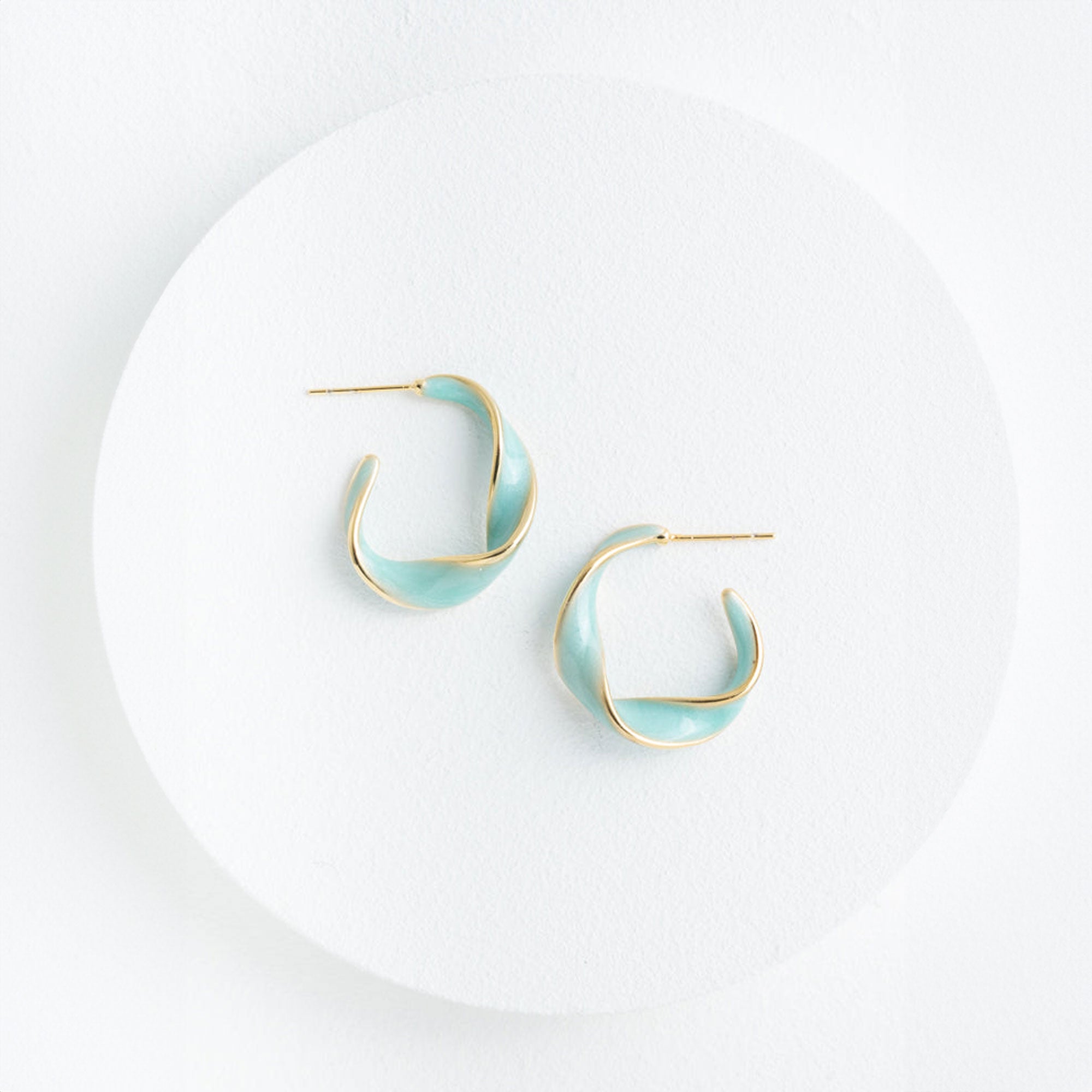 With a Twist Hoops in Mint - Ethical Earrings with an Impact