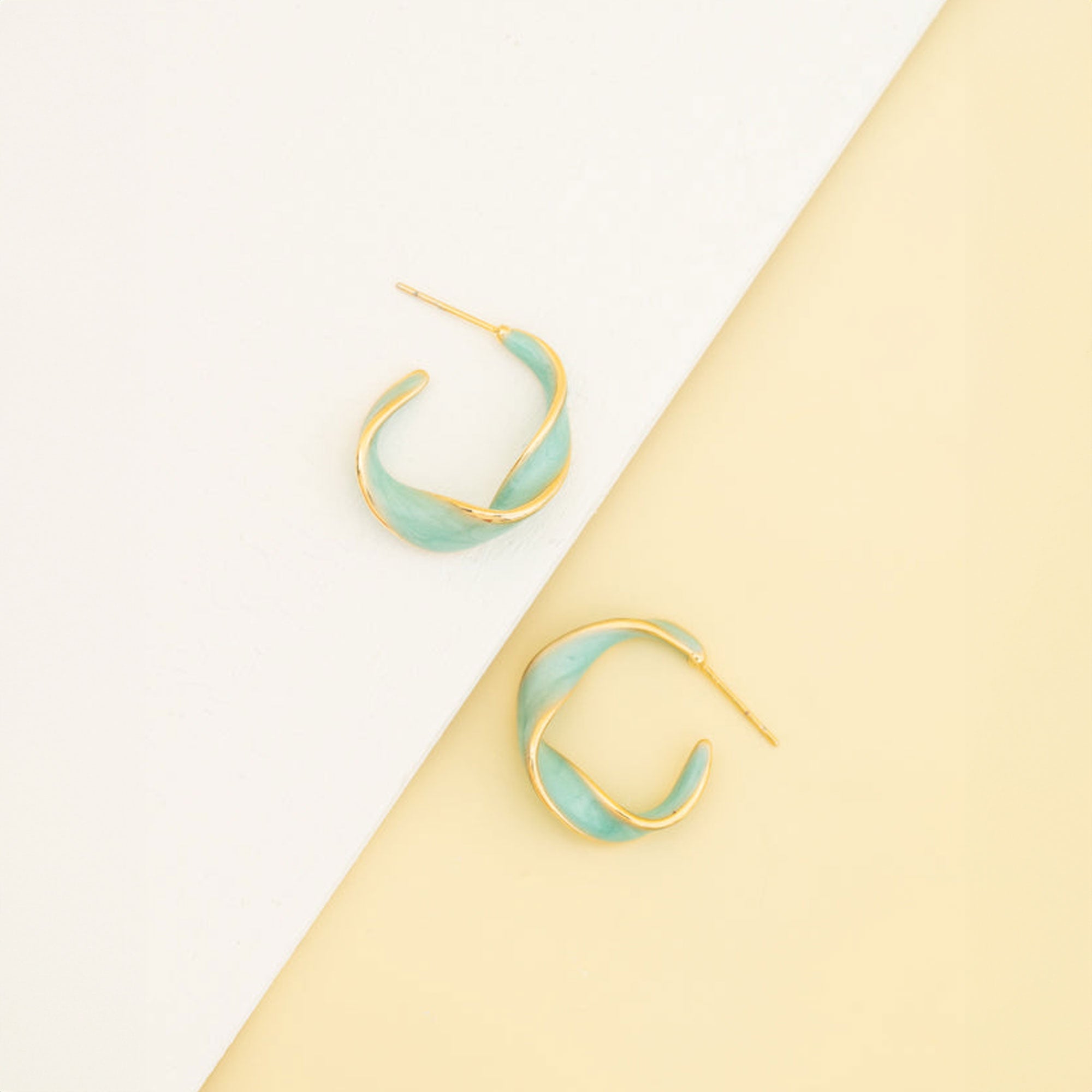 With a Twist Hoops in Mint - Ethical Earrings with an Impact