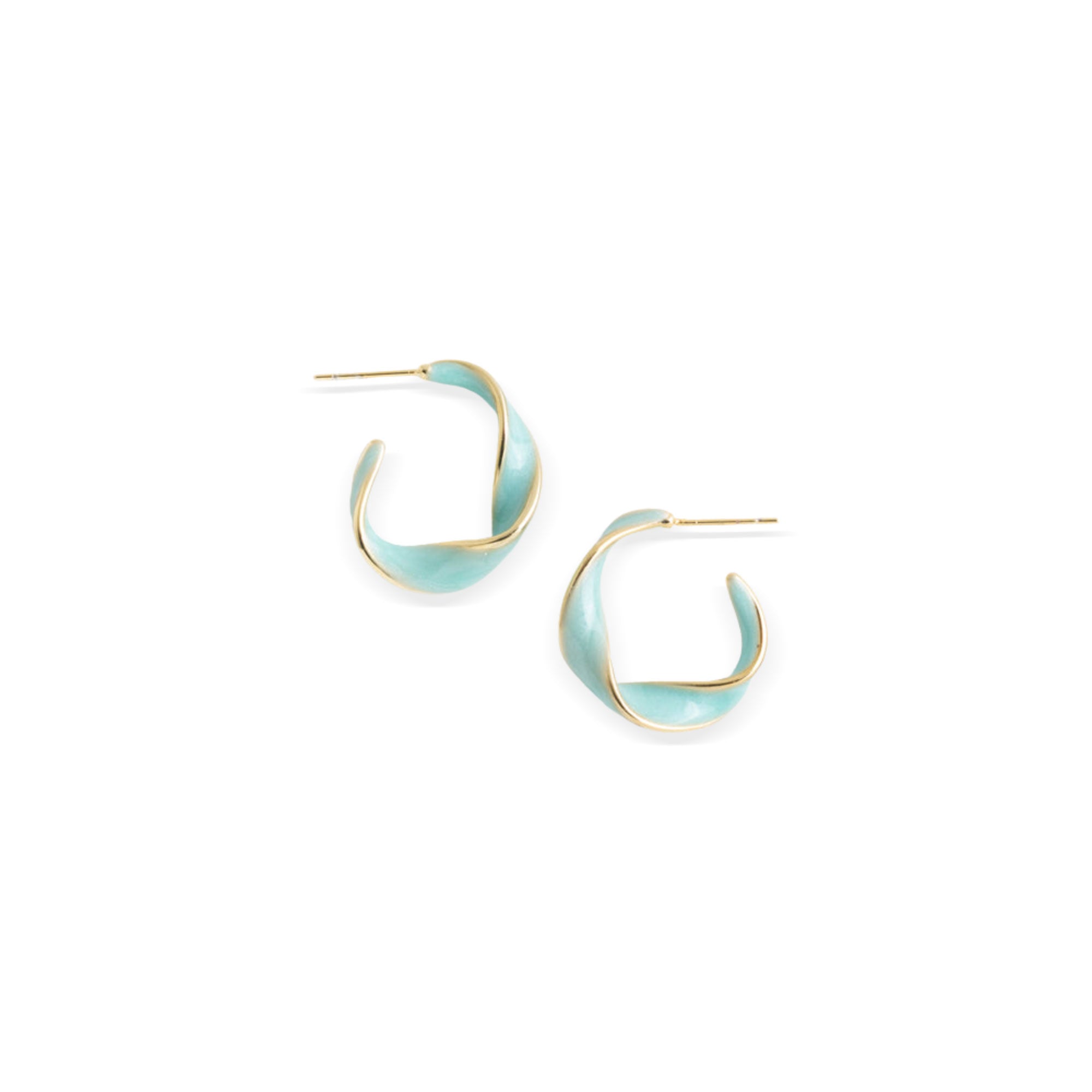 With a Twist Hoops in Mint - Ethical Earrings with an Impact