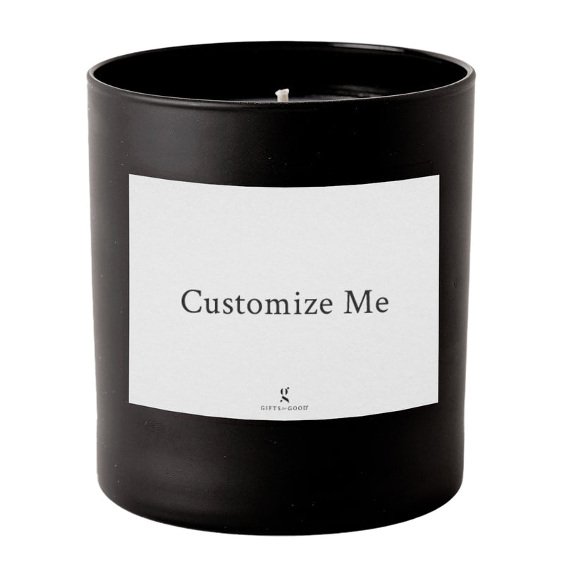 Semi-Custom Candle in Matte Black - Create your own label or include your company slogan