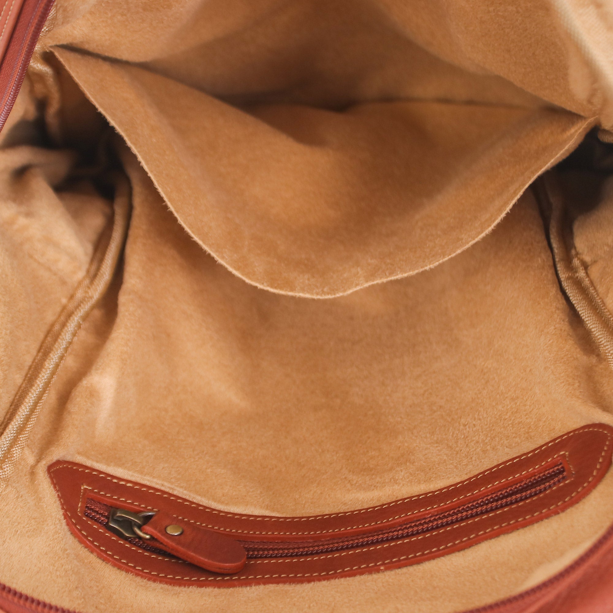 Intrepid Companion - a Travel-Friendly 100% Brown Leather Backpack from Thailand