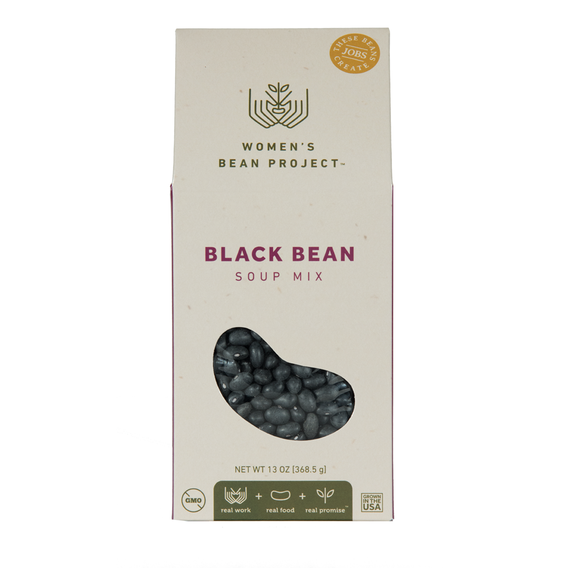 Individual pack of black bean soup mix