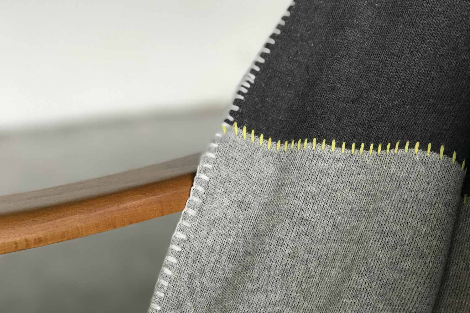 Gray Divide Throw Blanket