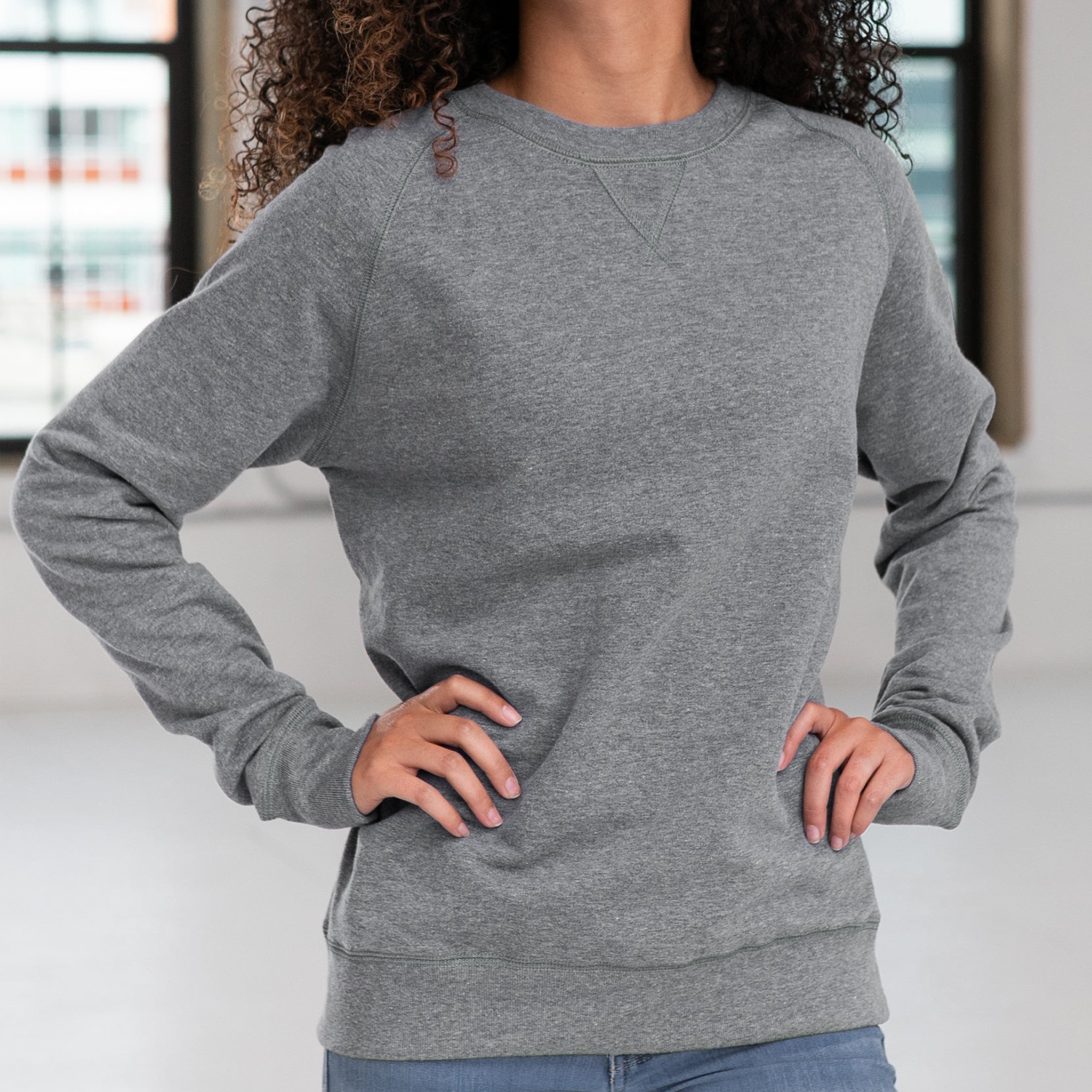 Ladies Fleece Comfy Crew Sweatshirt