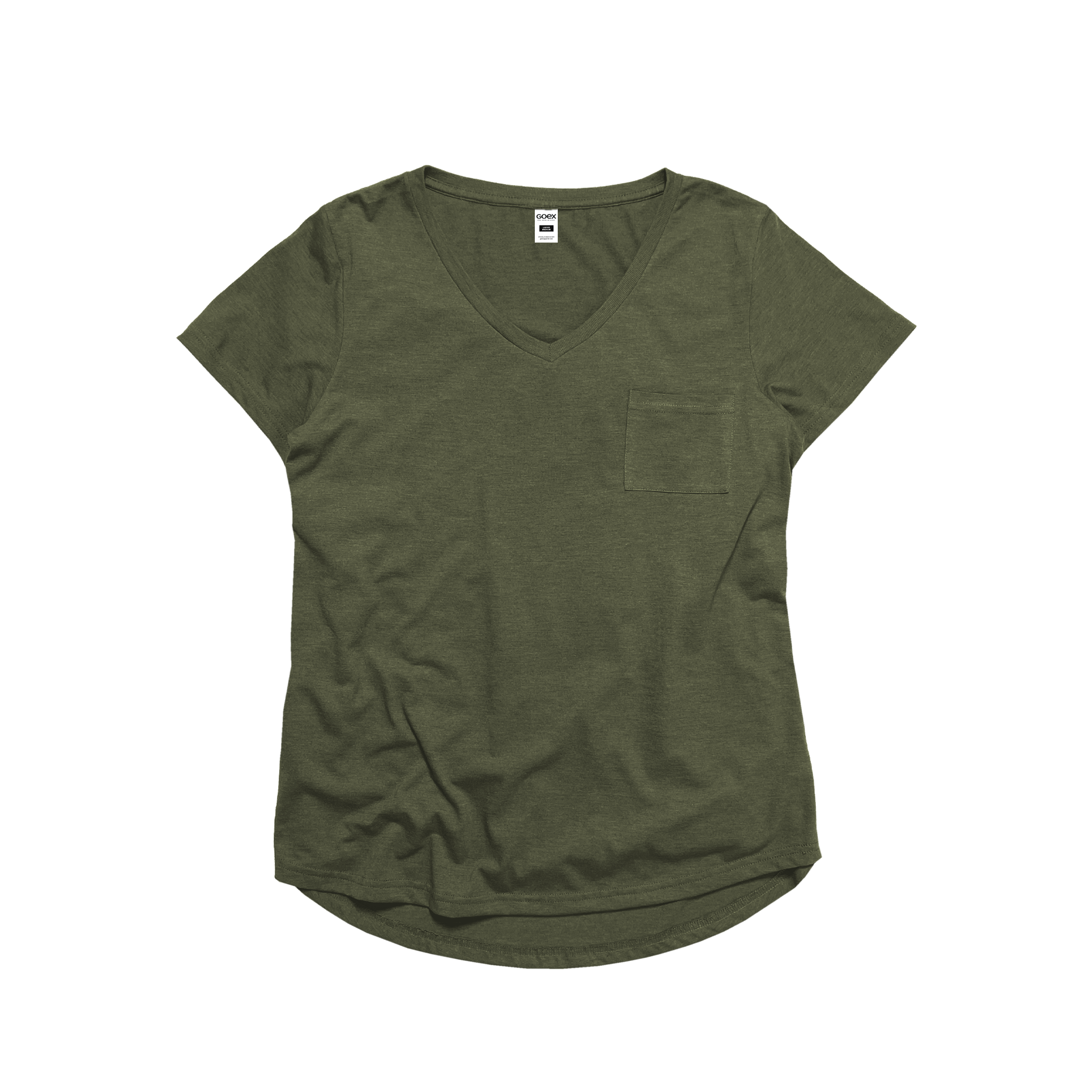 Ladies Triblend Drop Hem V-Neck Tee