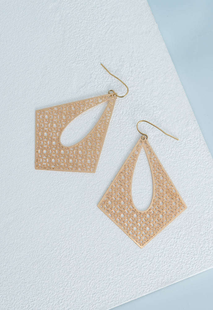 Everly Gold Filigree Dangle Earrings