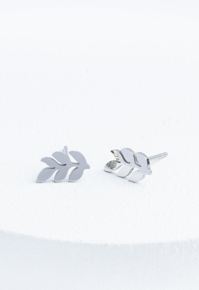 Rowen Leaf Stud Earrings