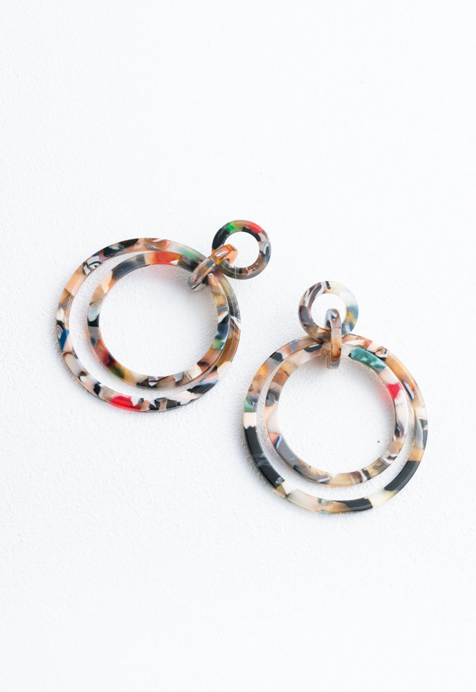 Margot Multicolored Resin Dangle Earrings