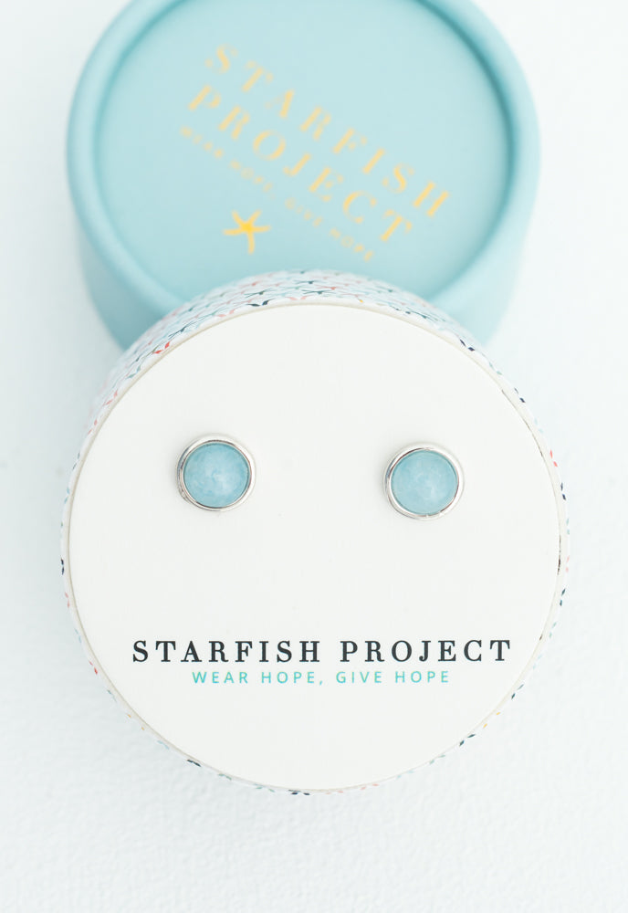 Breathe Aquamarine Studs