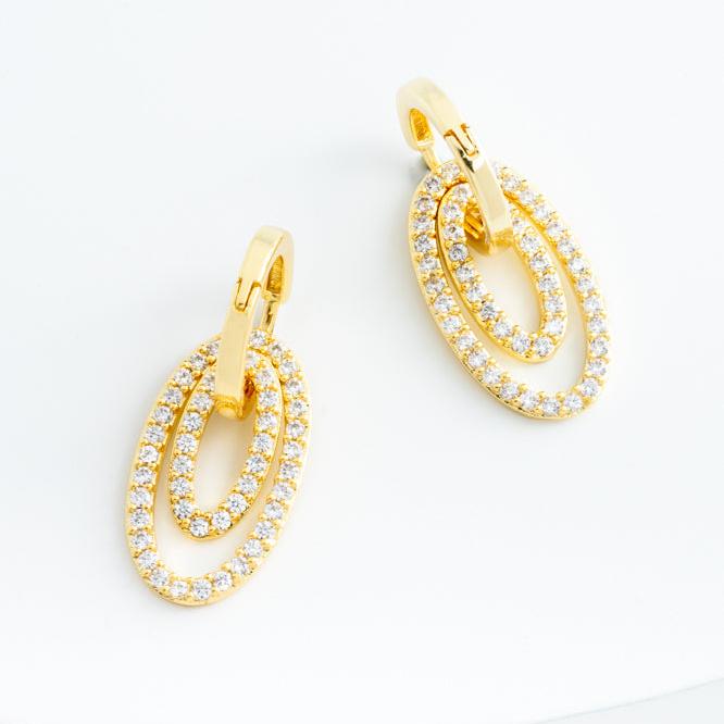 Celebrate Freedom Huggies - 14k Gold-Plated Earrings