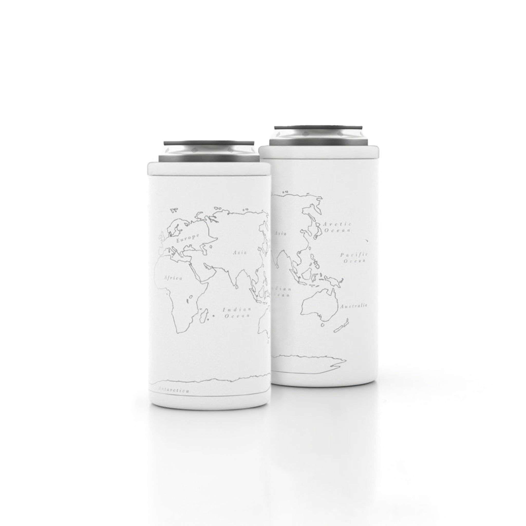 Home Town Map Insulated 16 oz Tall Can Cooler - Set of 2