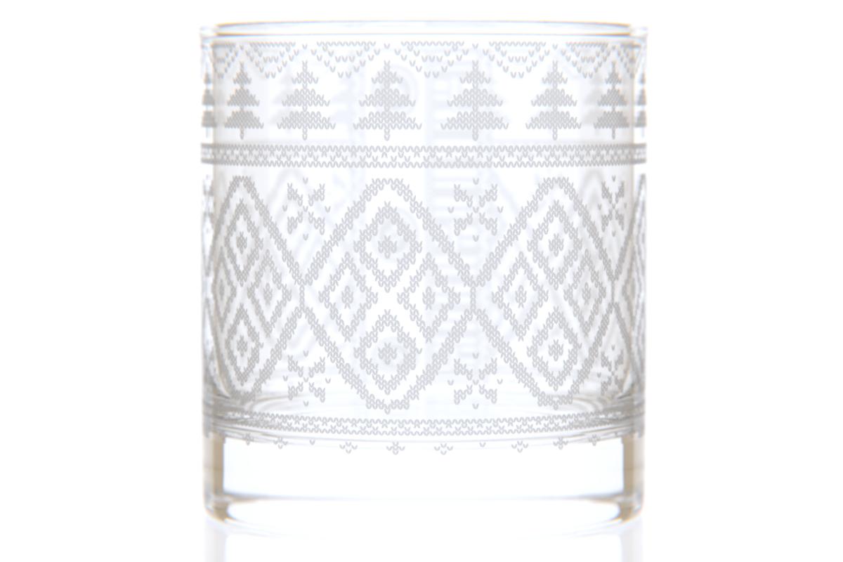 Pine Tree Sweater Rocks Glass - Set of 2