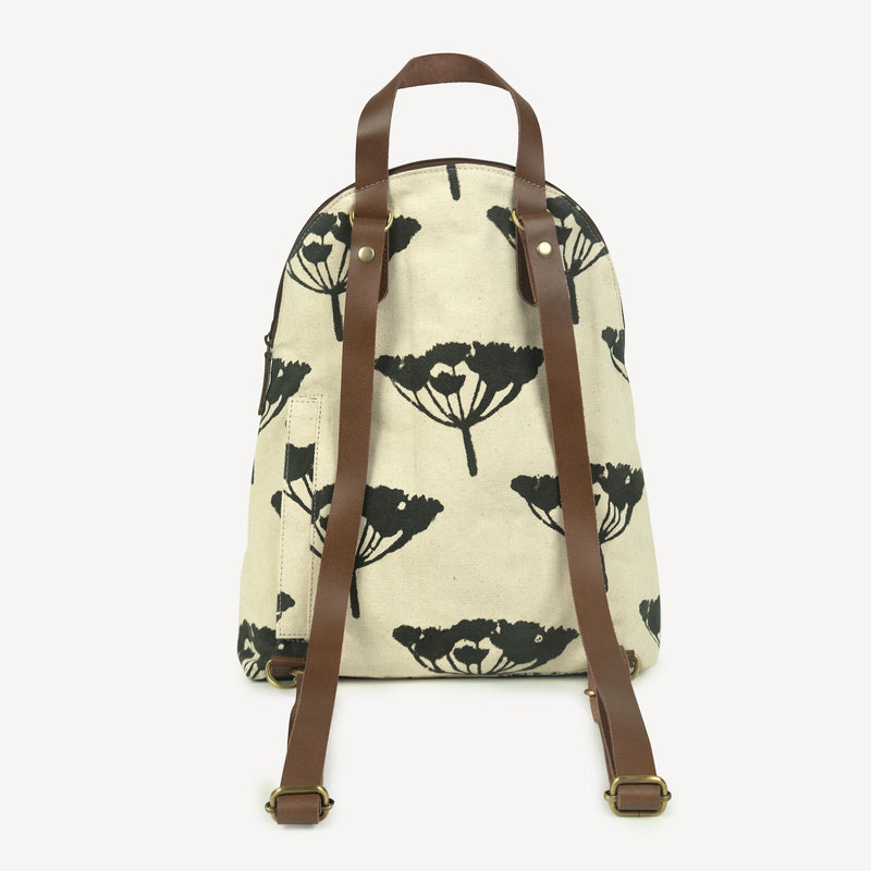 Large Fabric Halfmoon Backpack - Monsoon Print