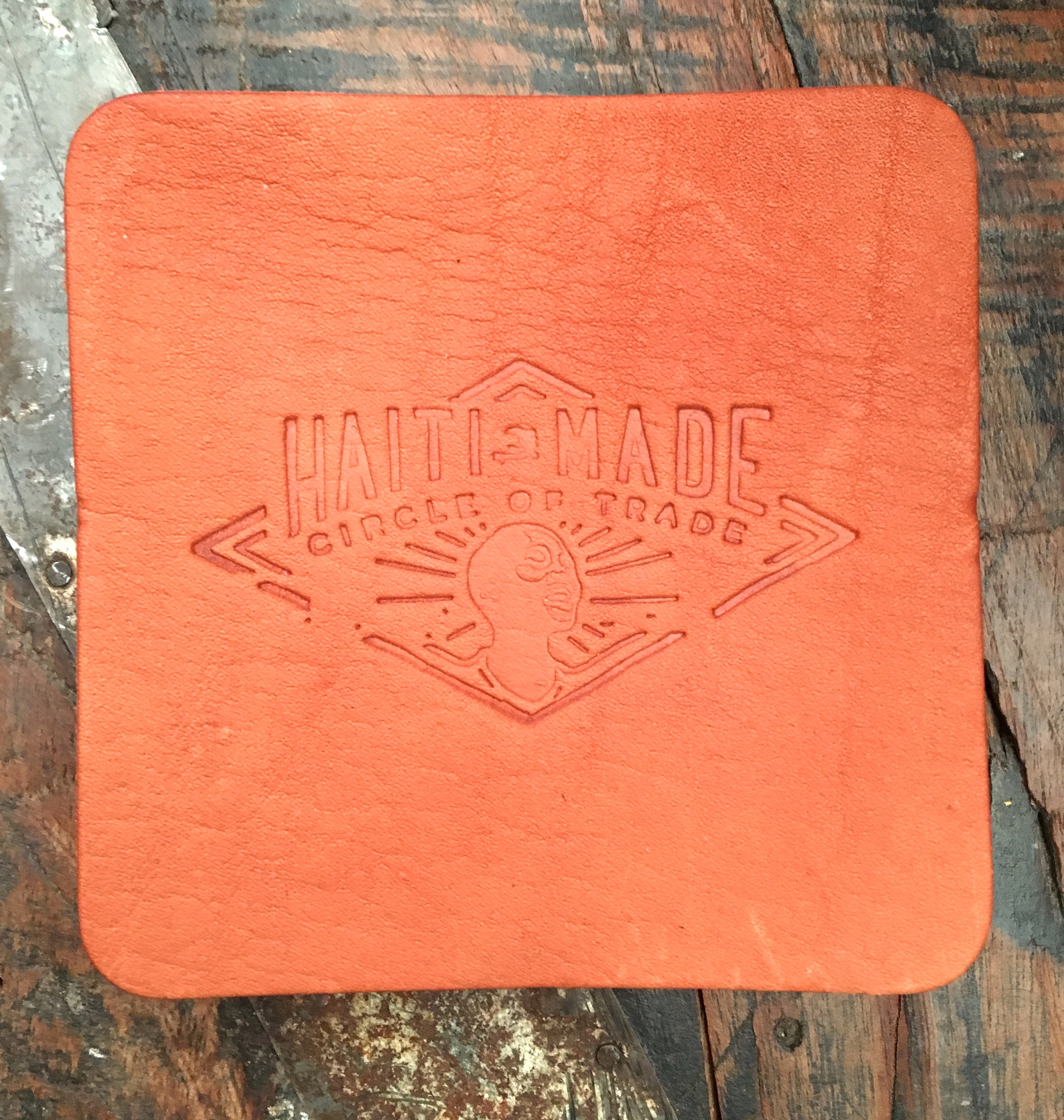 Handmade Leather Coaster Set