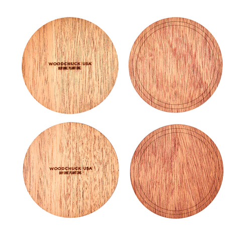 Wooden Round Coasters With Box