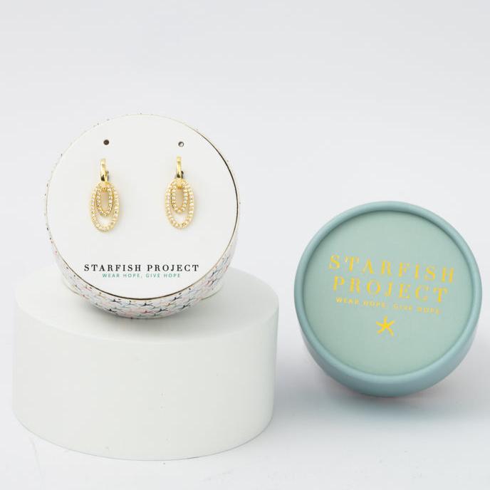 Celebrate Freedom Huggies - 14k Gold-Plated Earrings