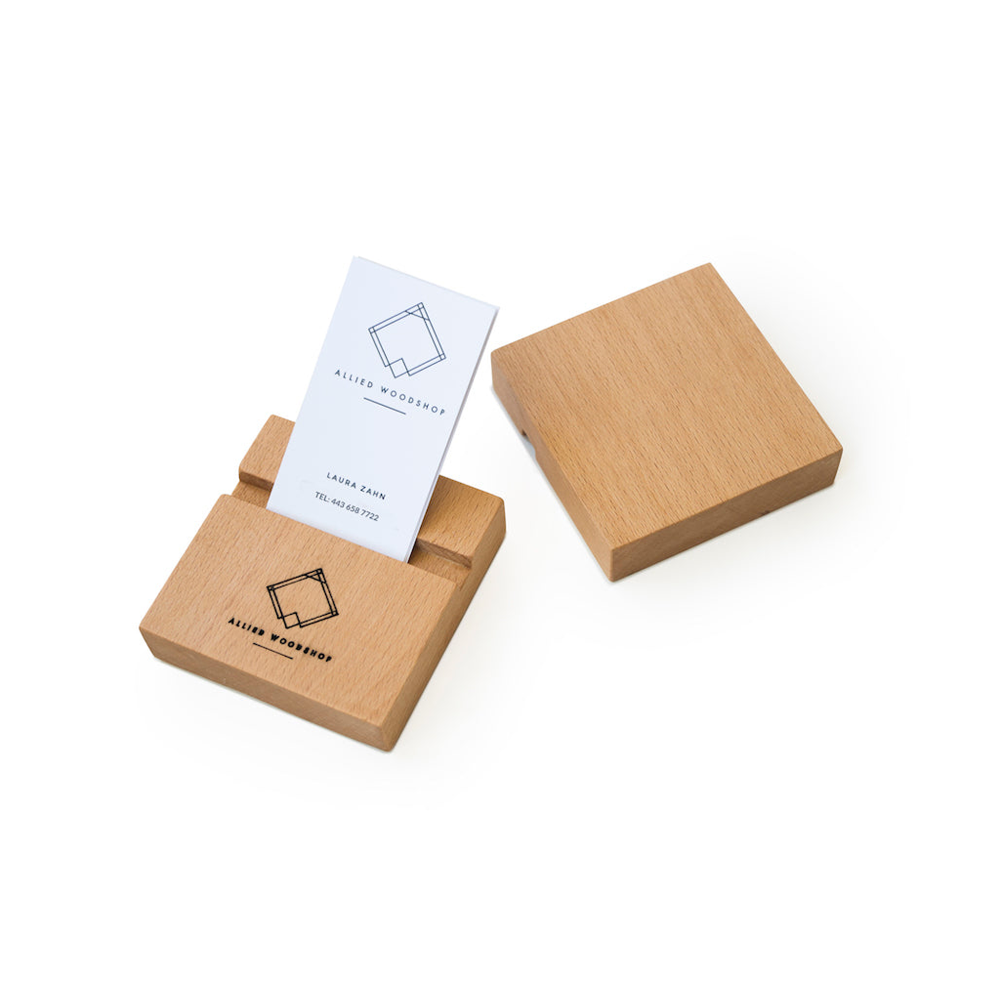 Handmade Wood Business Card Holder