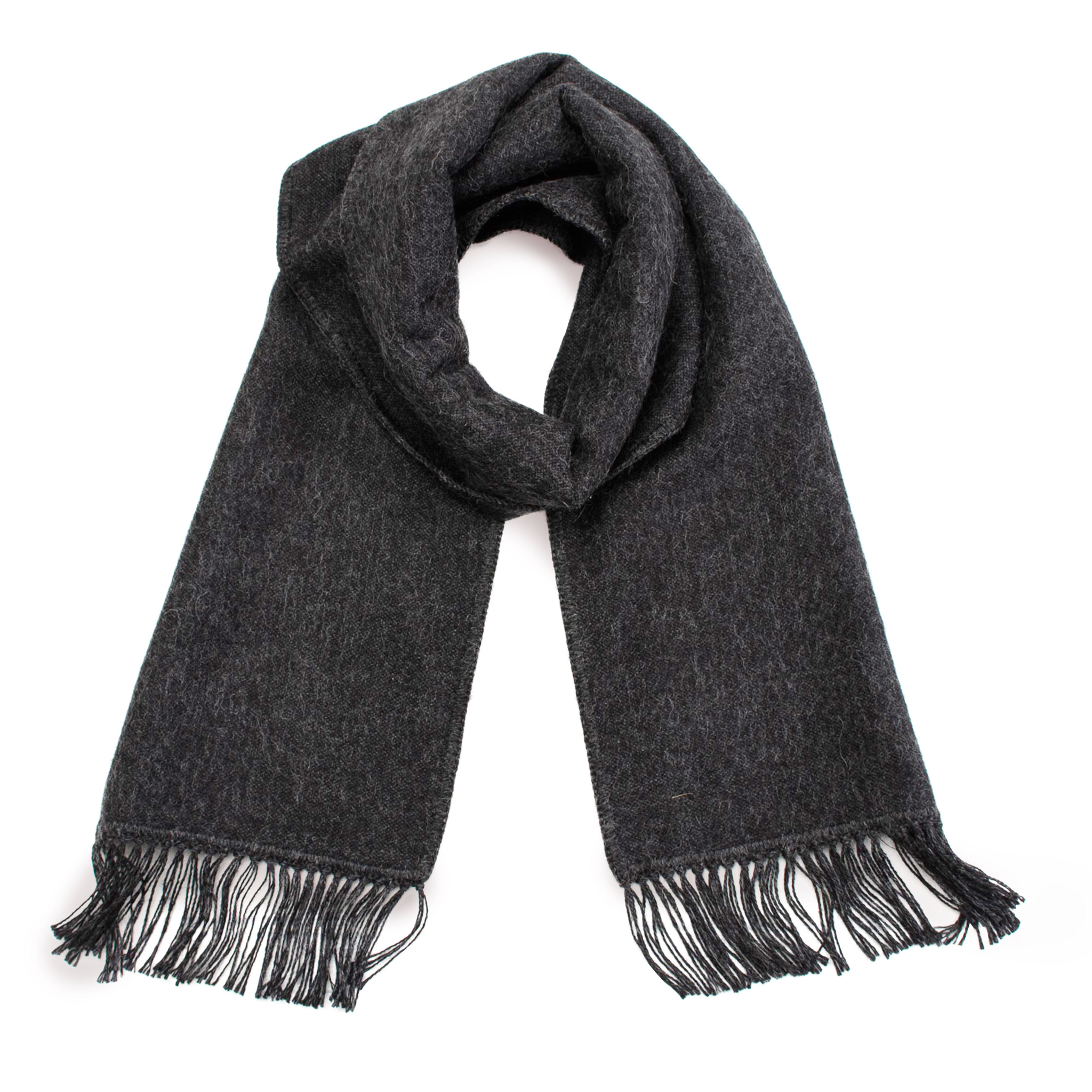 Alpaca Scarf from Peru - "Winter Chic in Graphite"