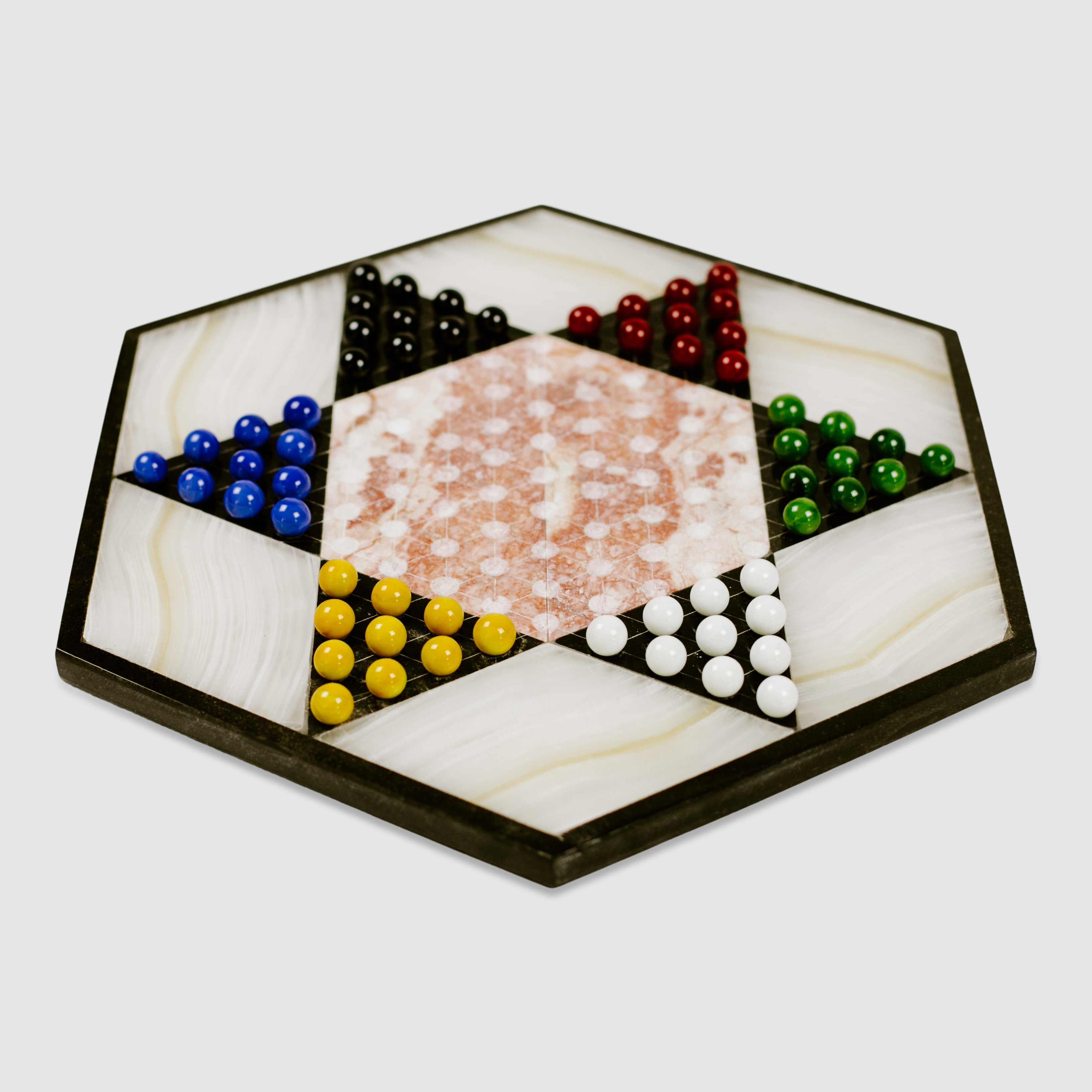 Marble and Onyx Chinese Checkers