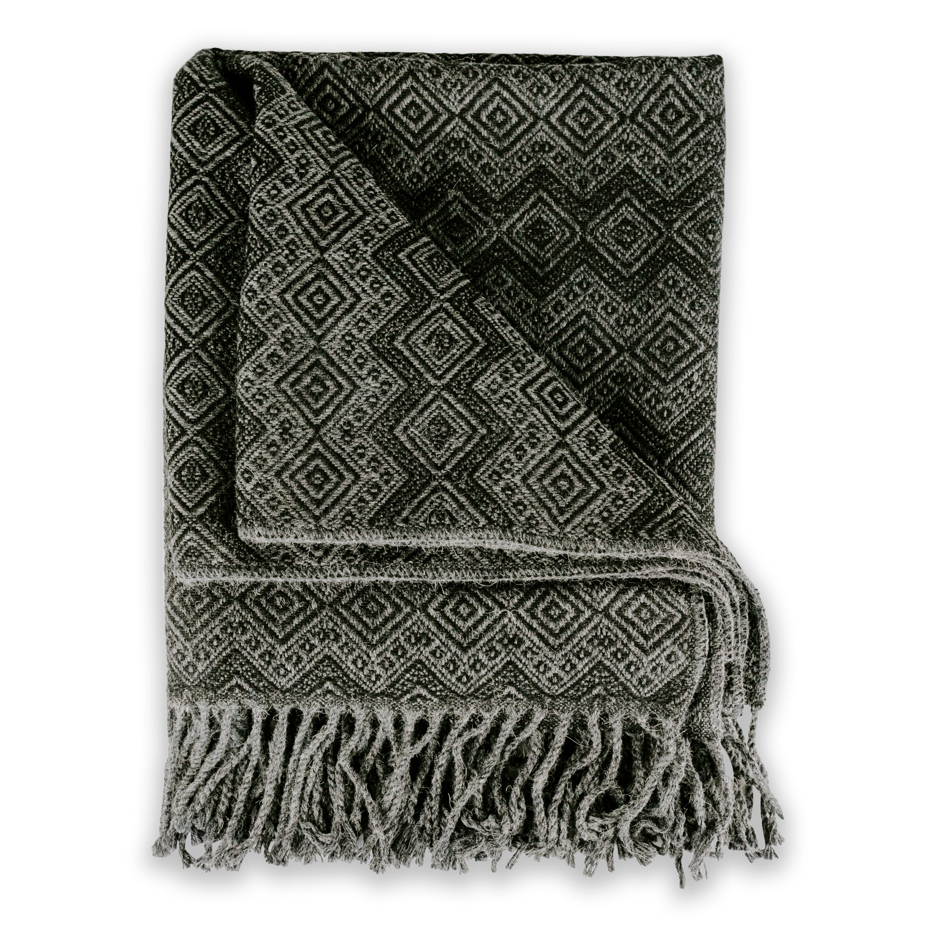 Smokey Black Diamonds Throw Blanket