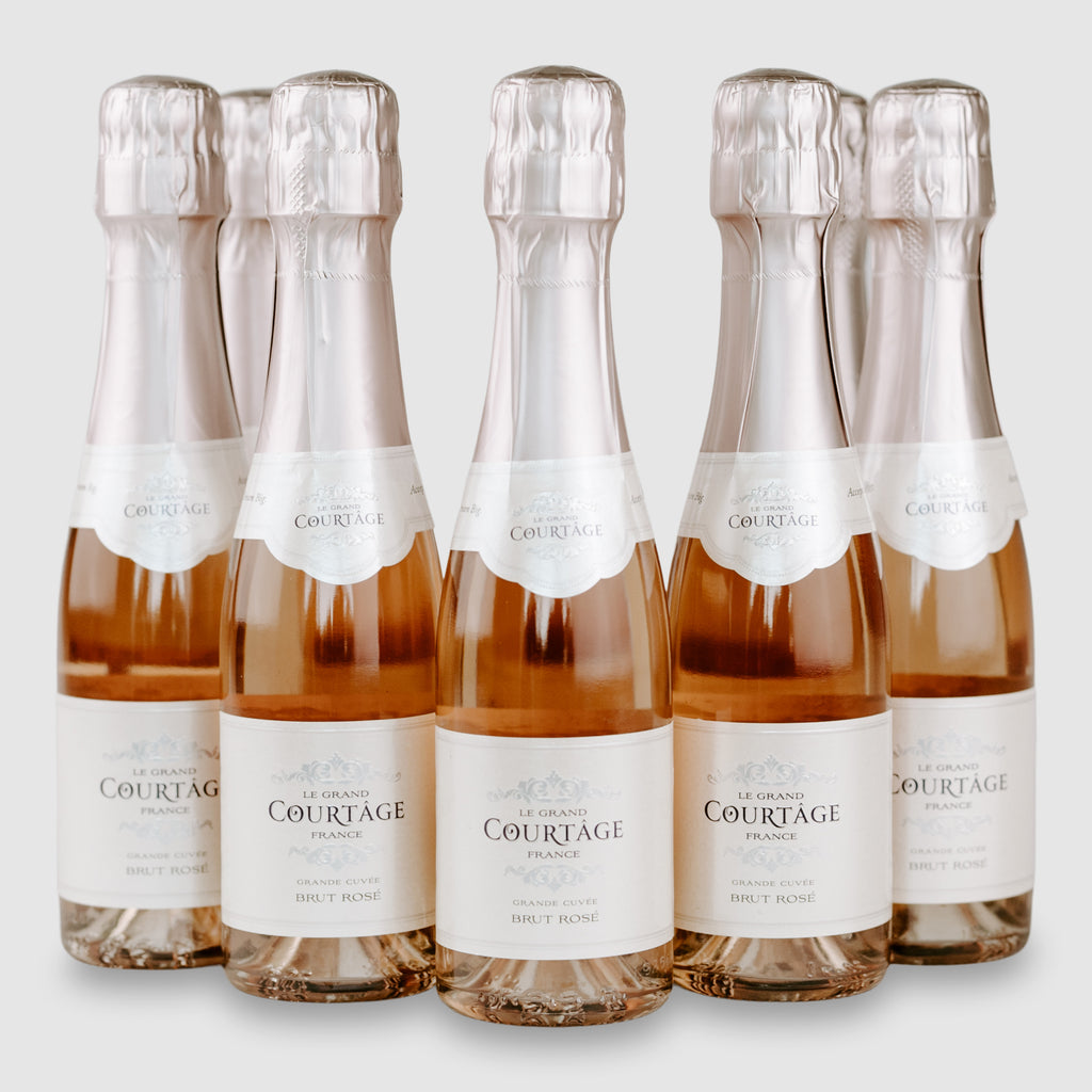 Mini bottles of wine and sparkling wine